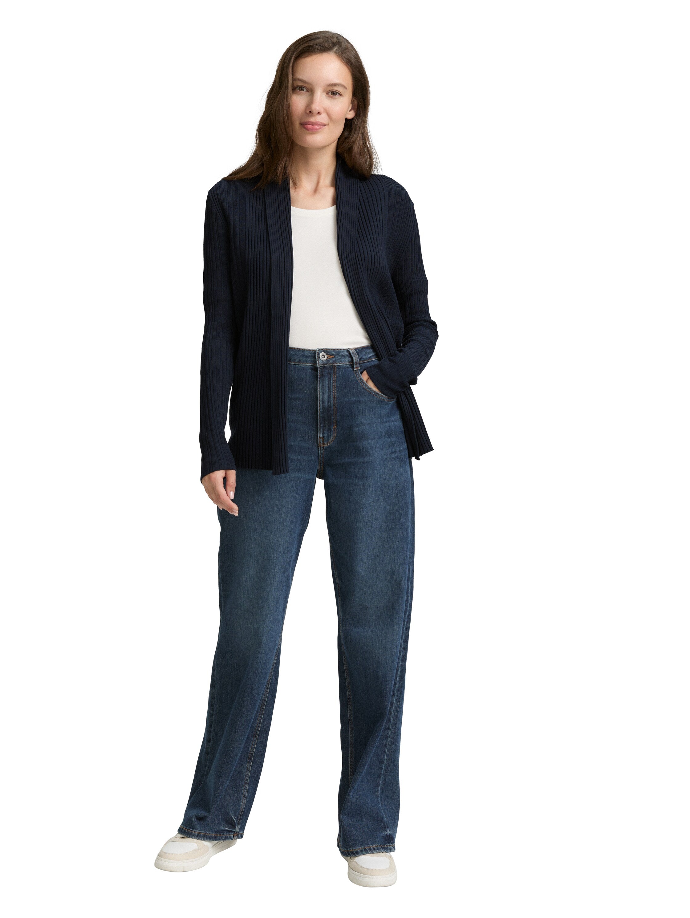 Tom Tailor Navy Cardigan With Shawl Collar