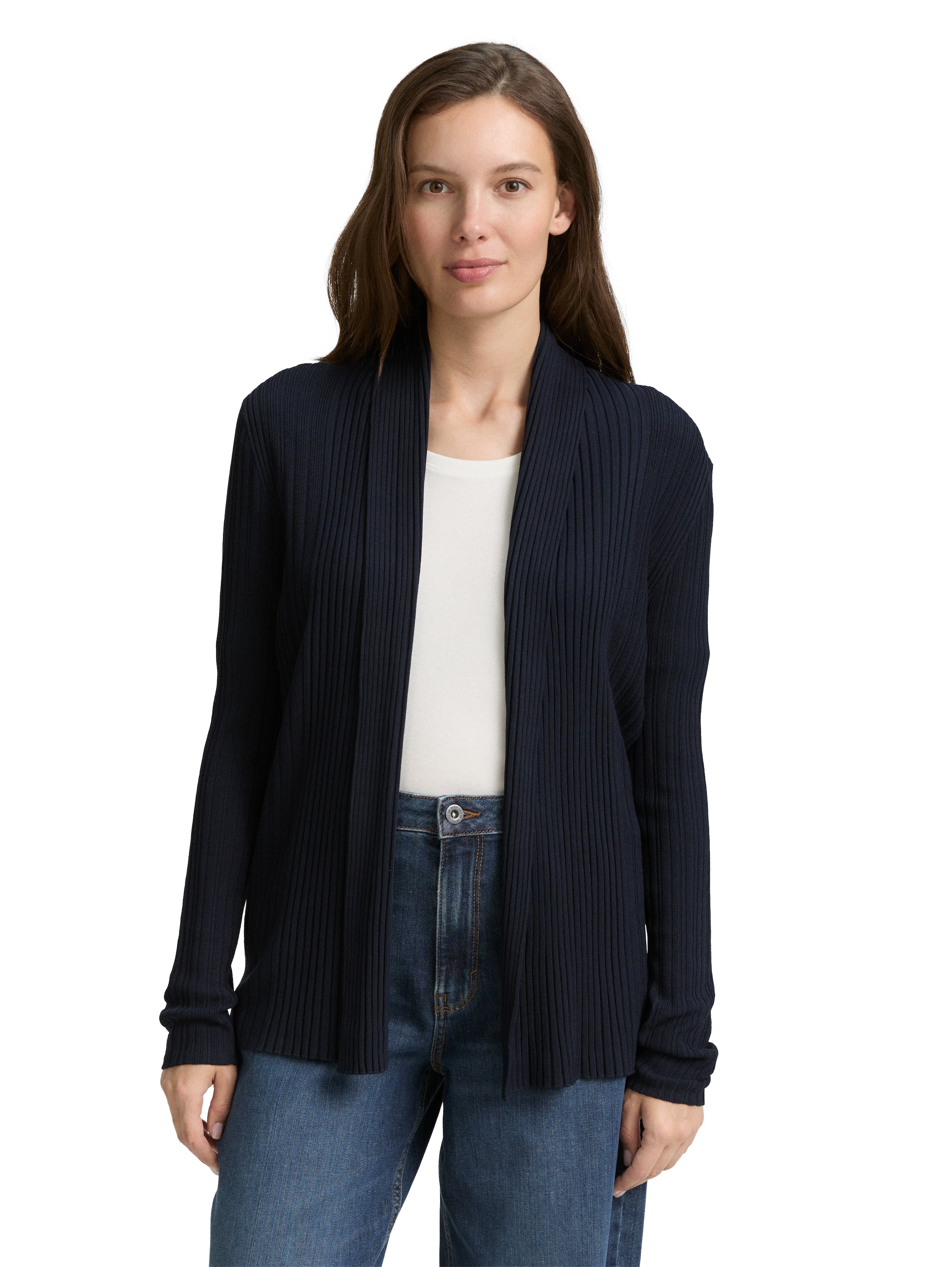 Tom Tailor Navy Cardigan With Shawl Collar