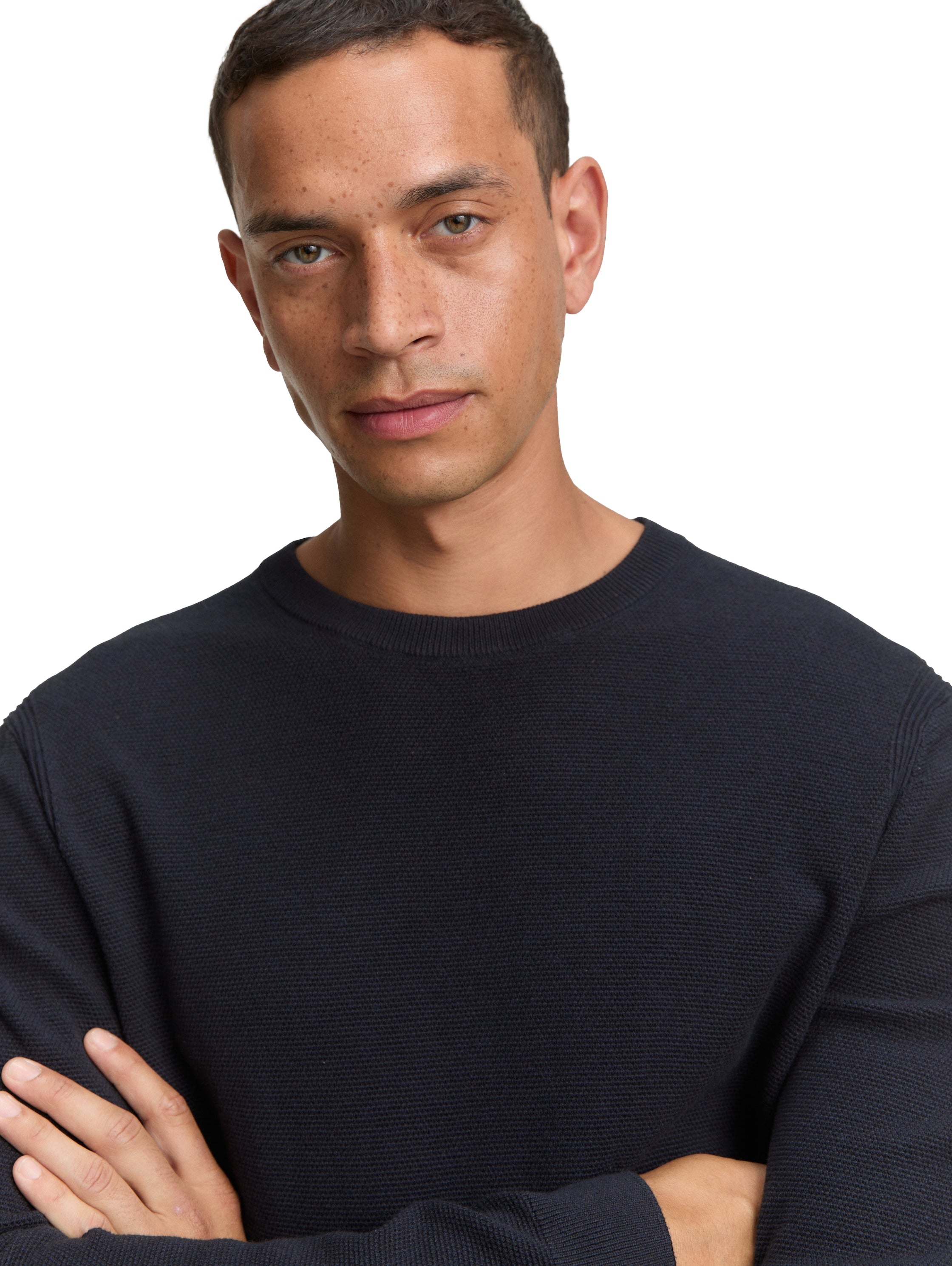 Tom Tailor Knitted Organic Cotton Navy Pullover