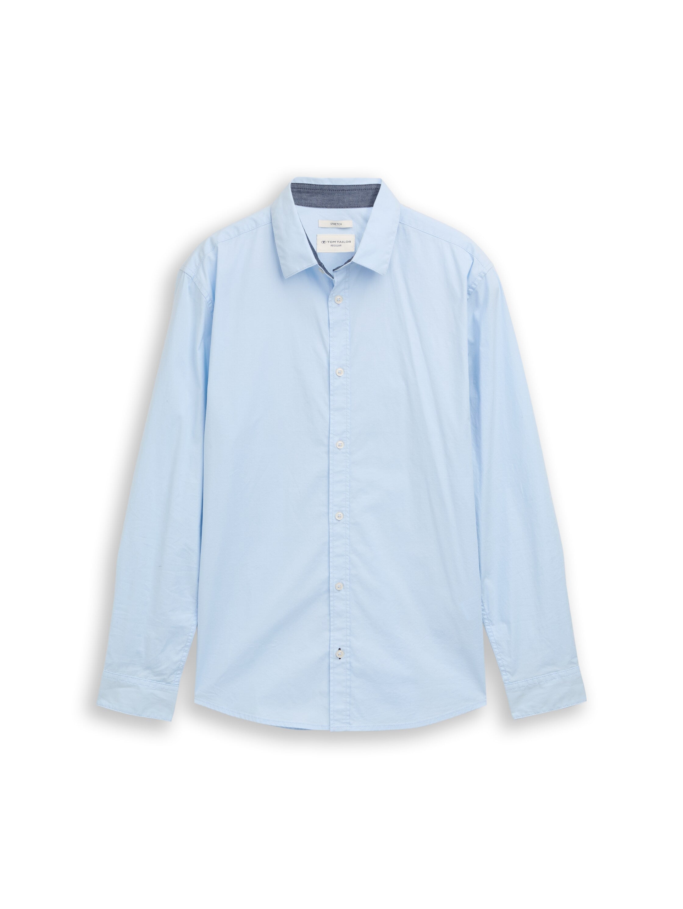 Tom Tailor Regular Fit Blue Shirt With Stretch