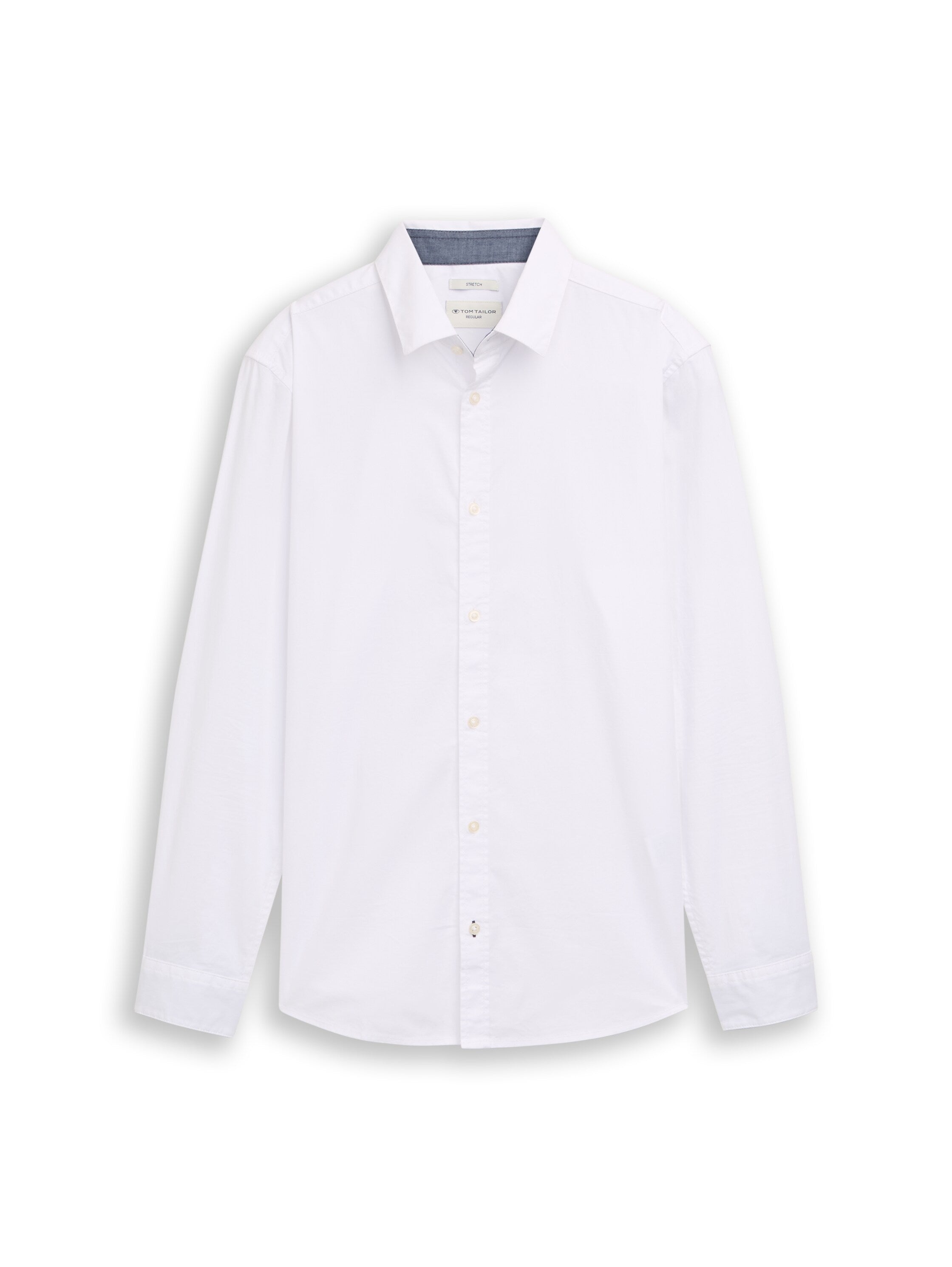 Tom Tailor Regular Fit White Shirt With Stretch