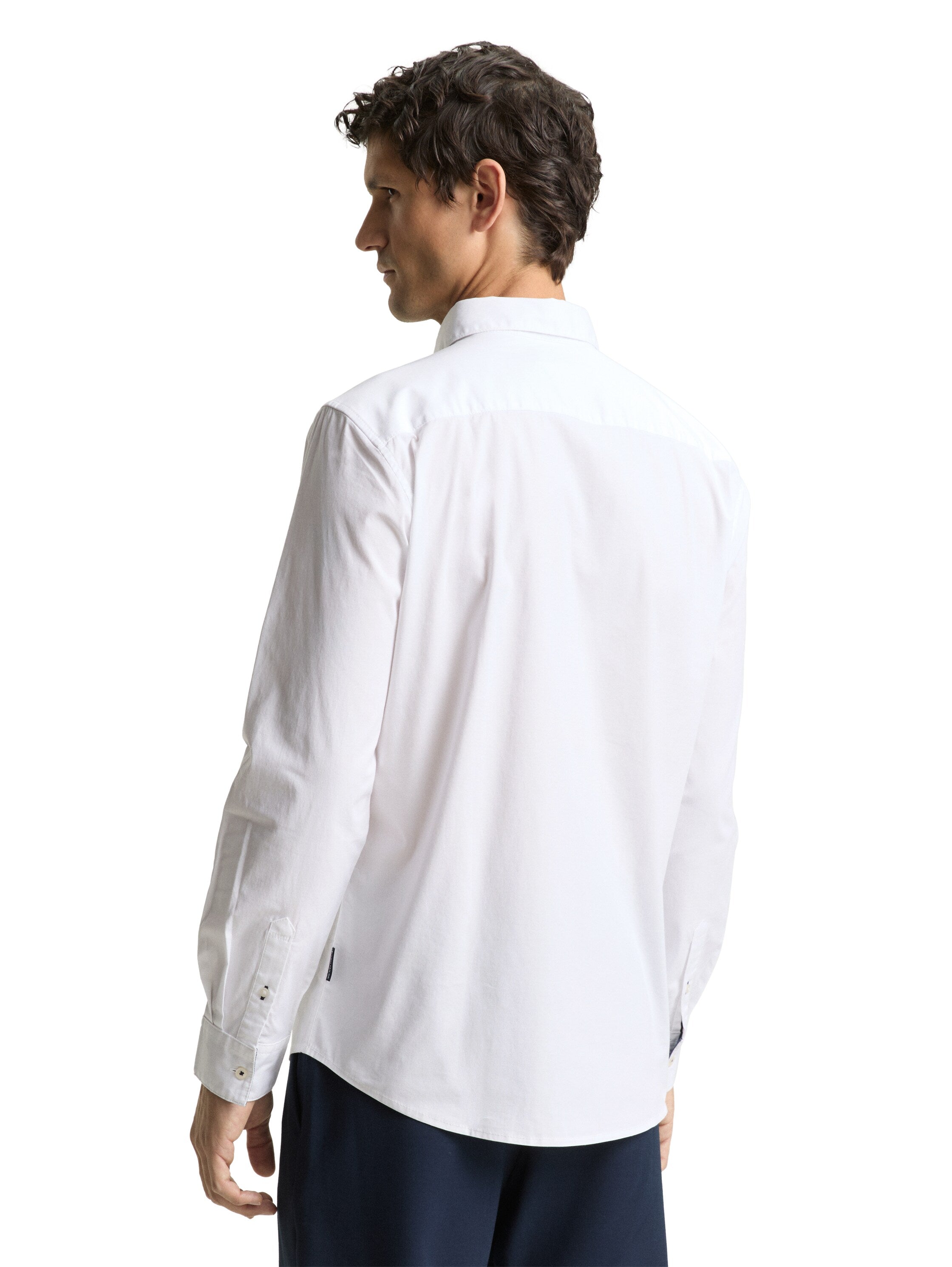 Tom Tailor Regular Fit White Shirt With Stretch
