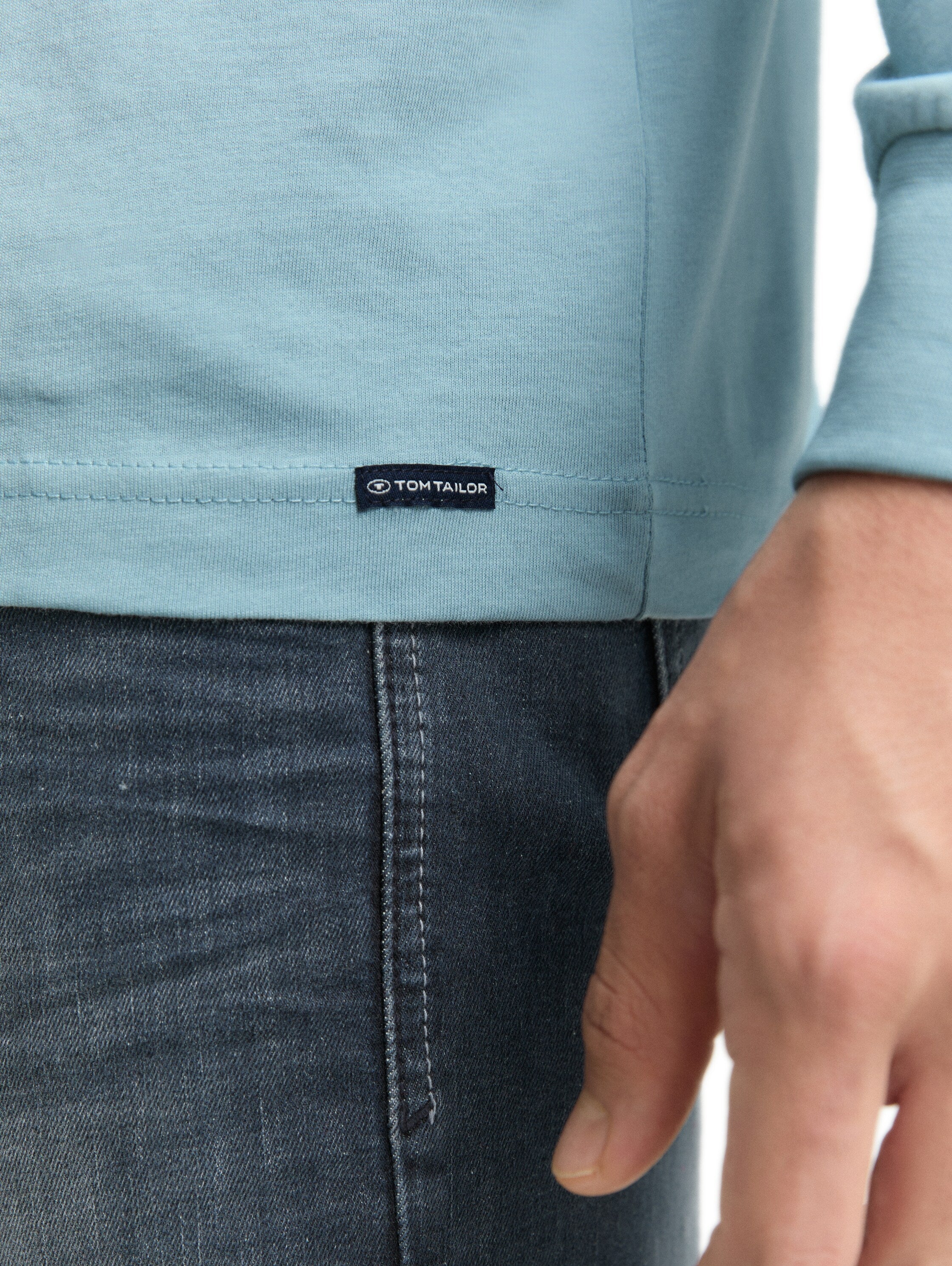 Tom Tailor Long Sleeved Blue T-Shirt