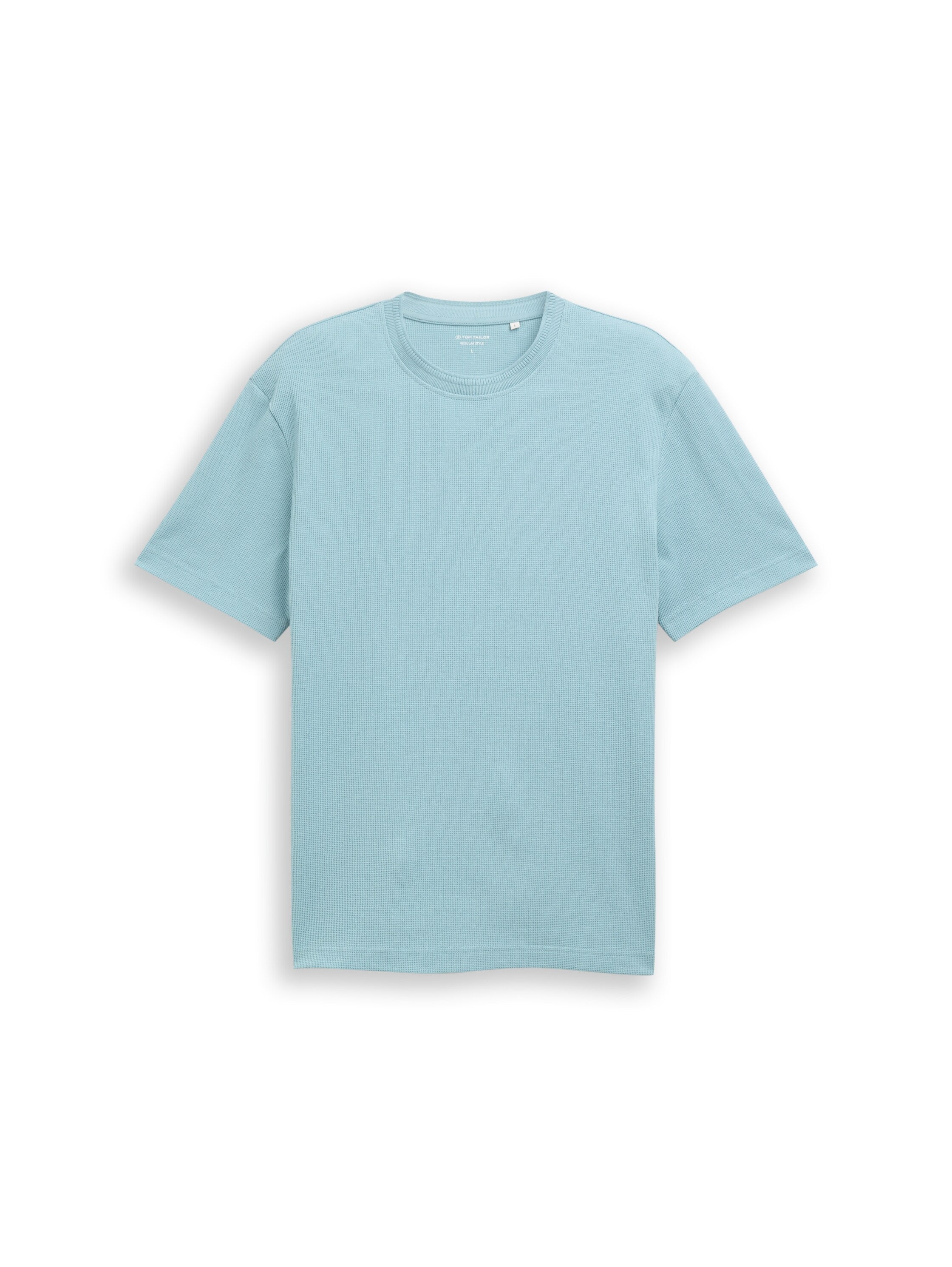 Tom Tailor Blue T-Shirt With Waffle Texture