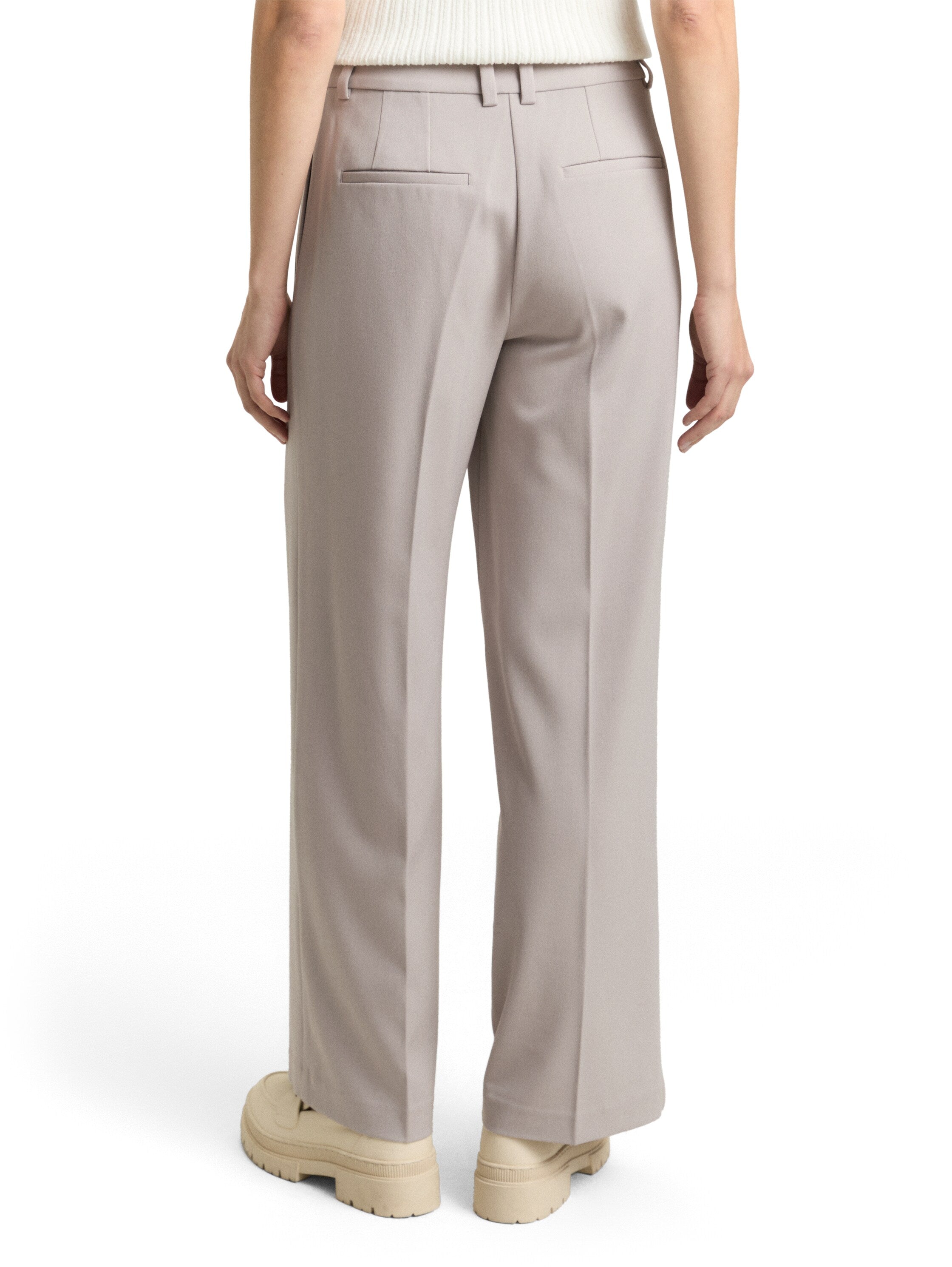 Tom Tailor Grey High-Waisted Trousers