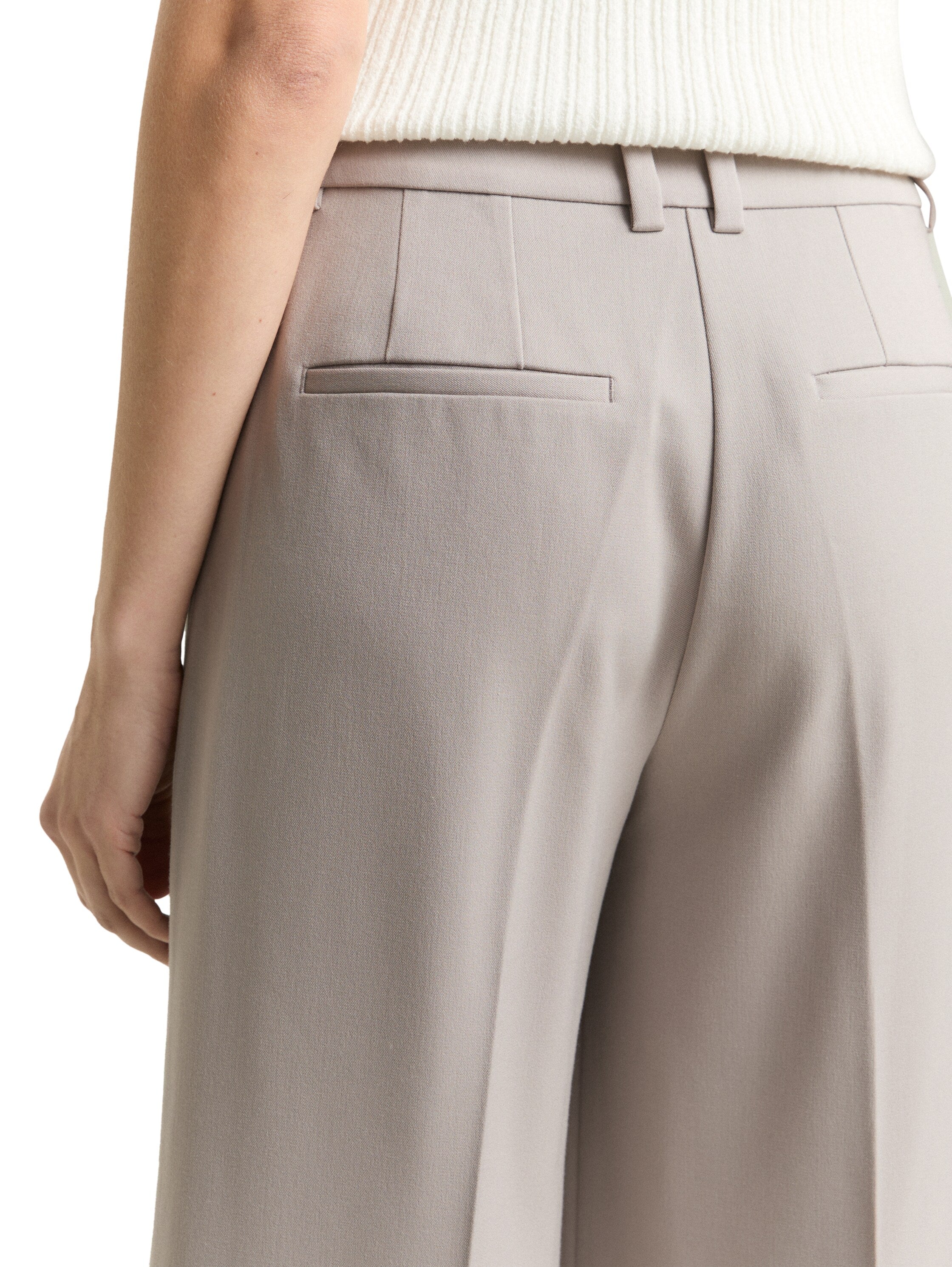 Tom Tailor Grey High-Waisted Trousers