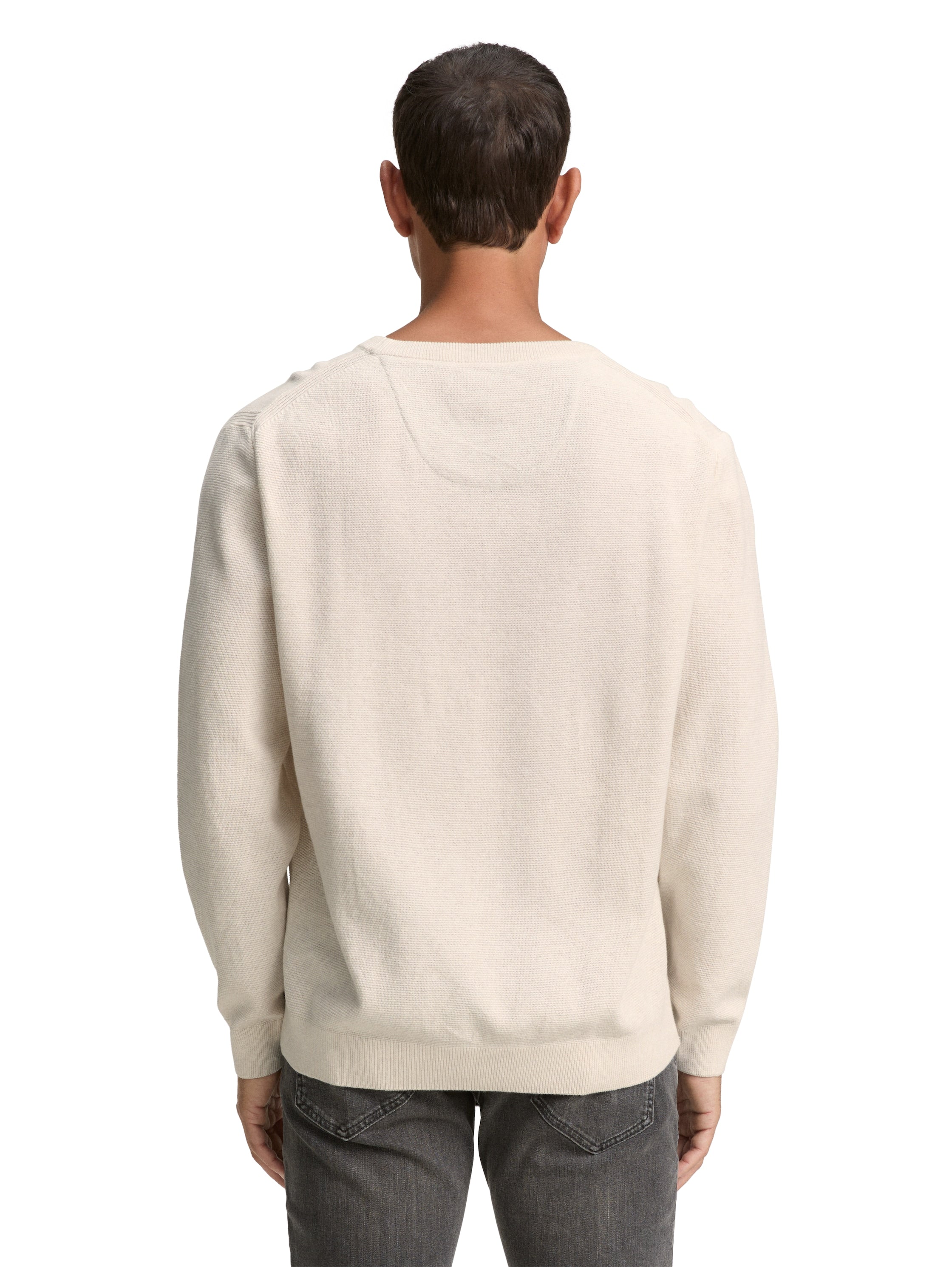 Tom Tailor Knitted Organic Cotton Butter Cream Pullover