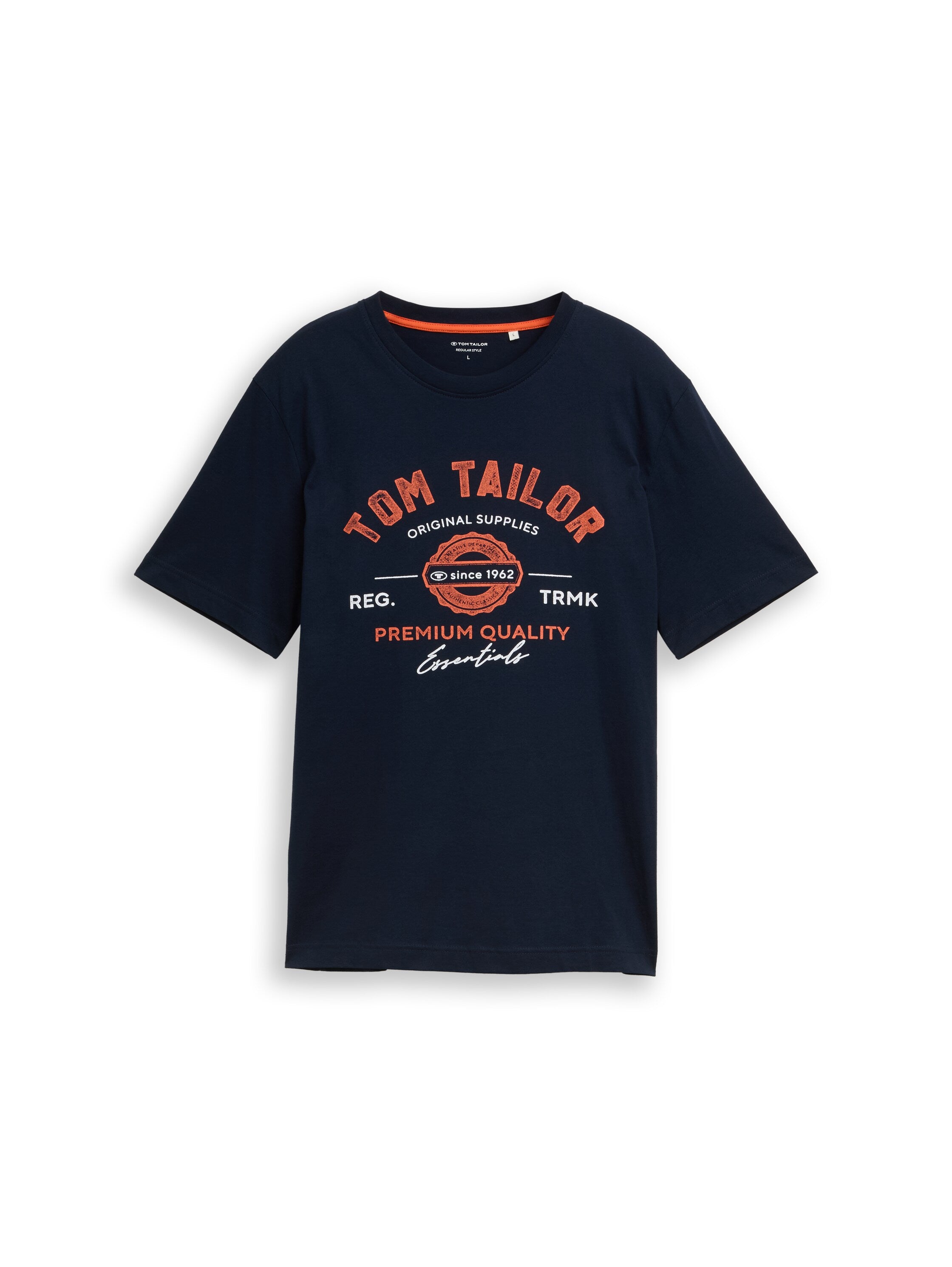 Tom Tailor Navy T-Shirt With Logo Print