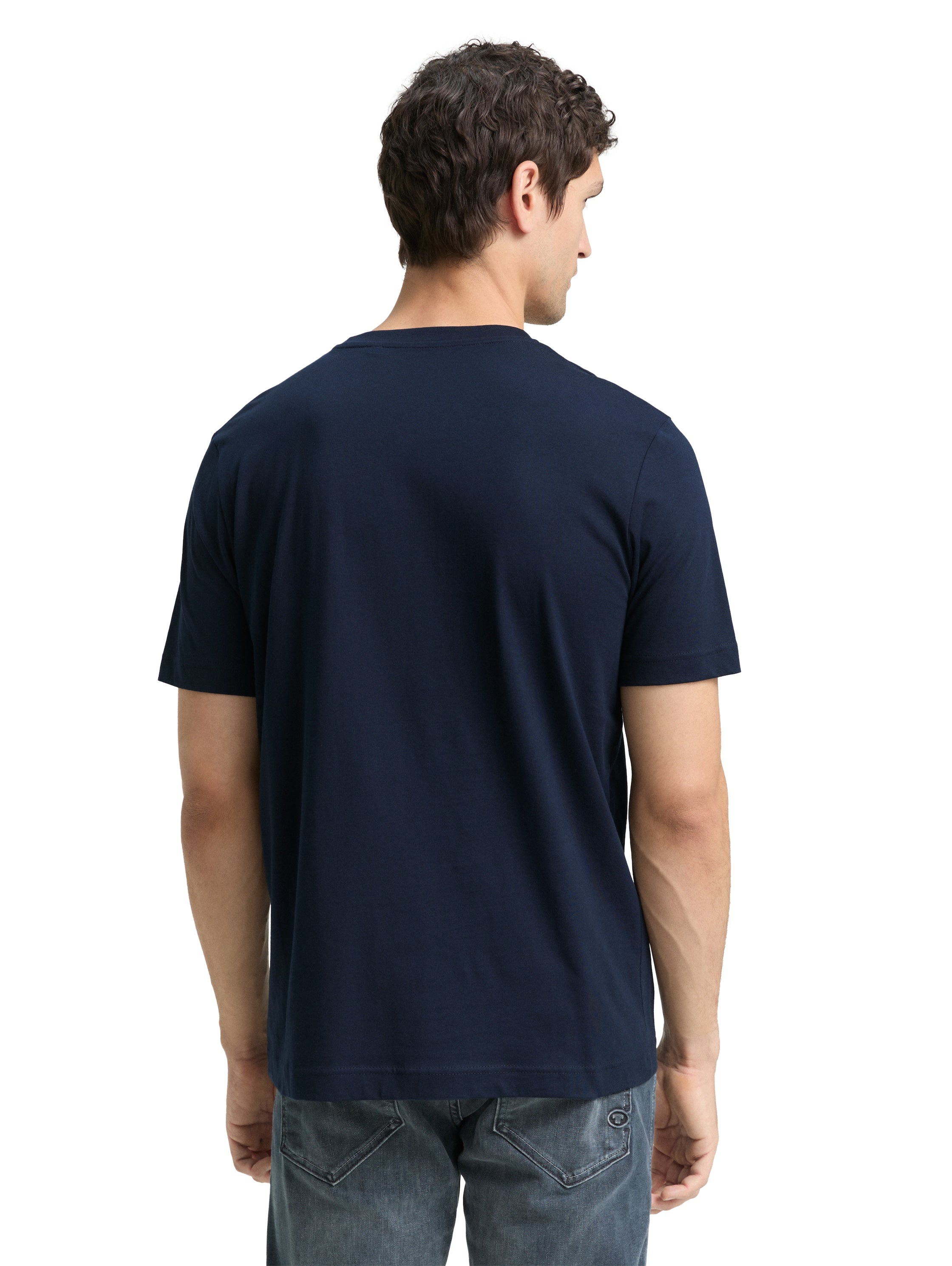 Tom Tailor Navy T-Shirt With Logo Print