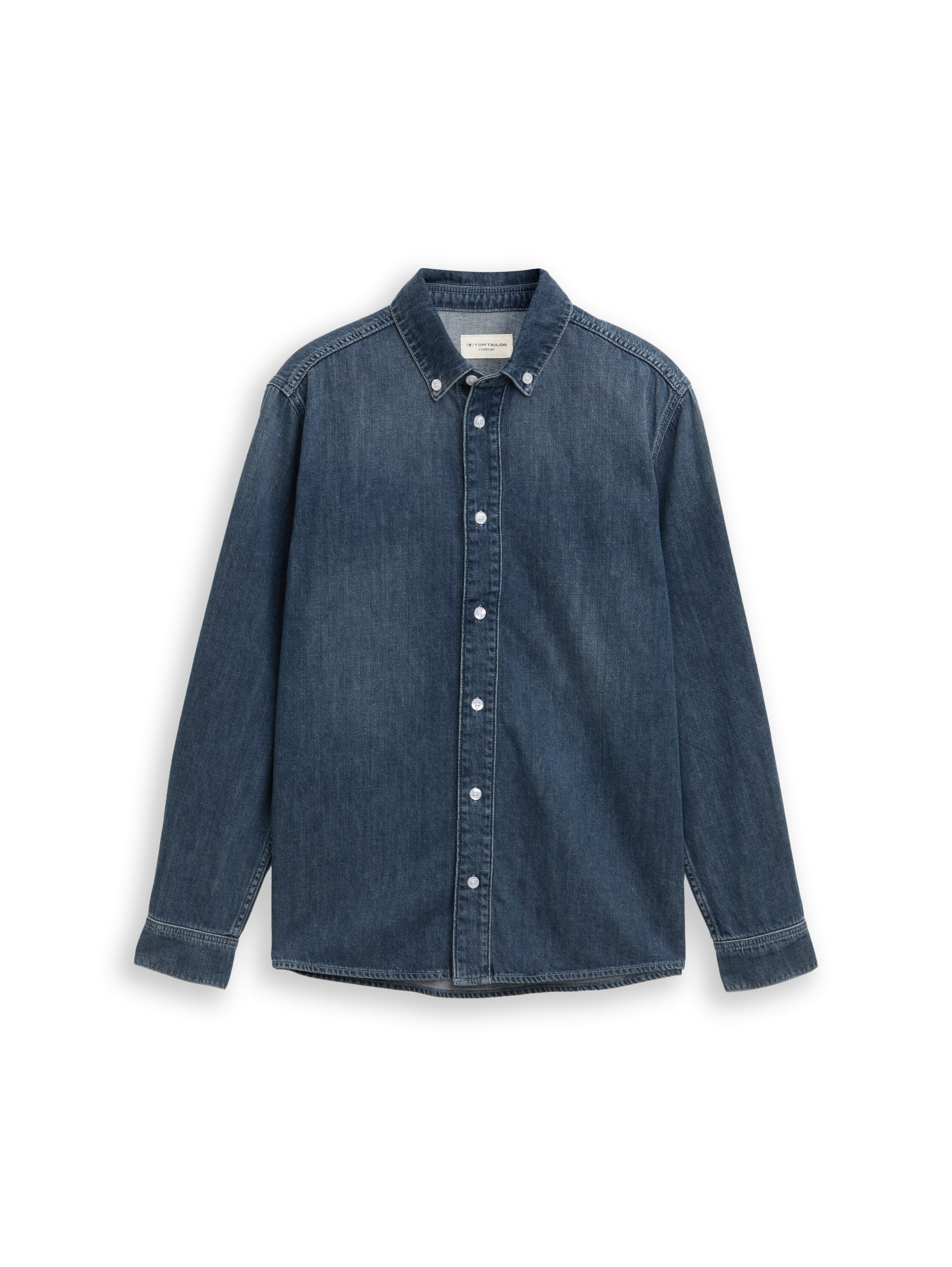 Tom Tailor Mid Blue Regular Fit Denim Shirt