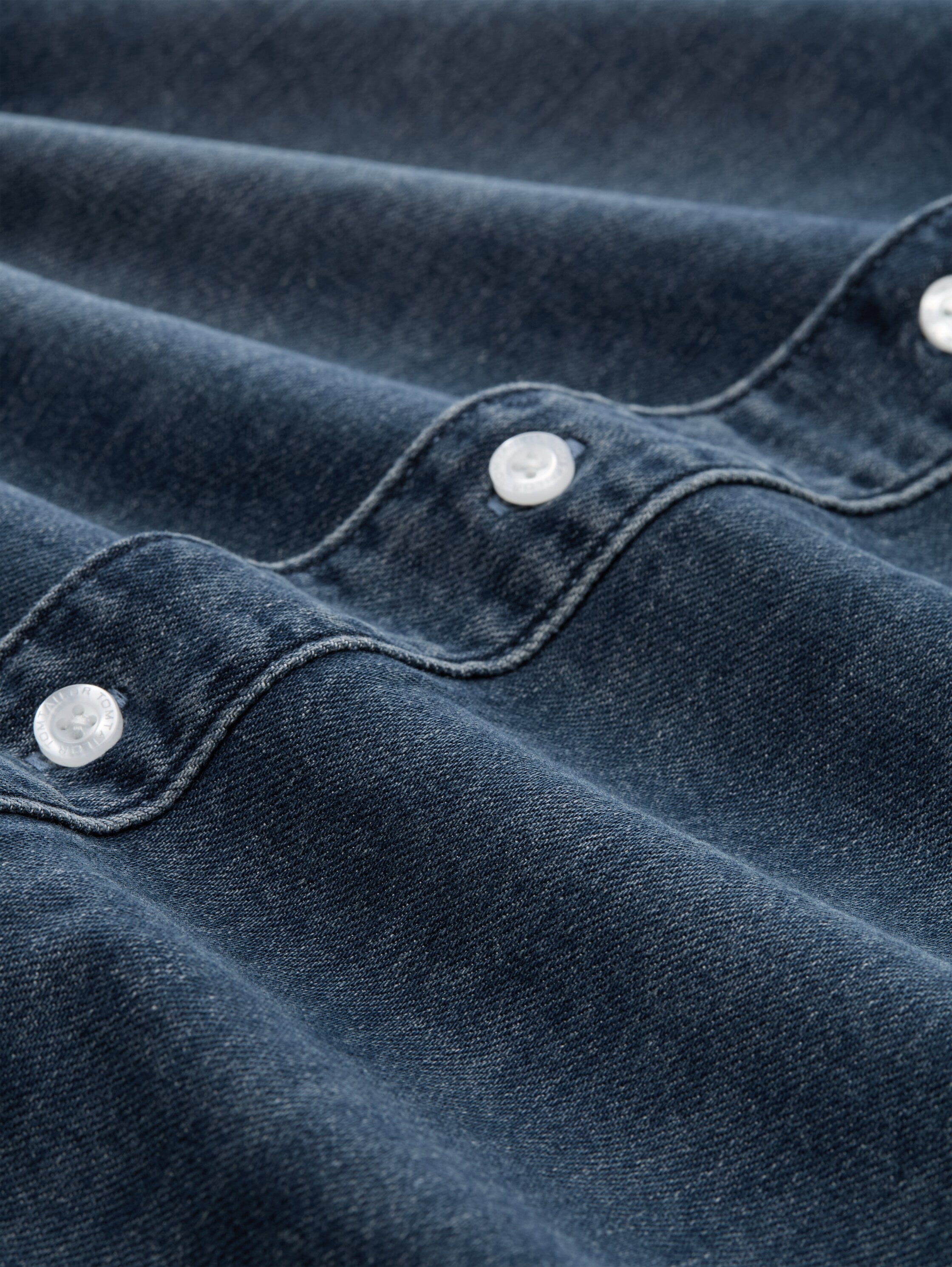 Tom Tailor Mid Blue Regular Fit Denim Shirt