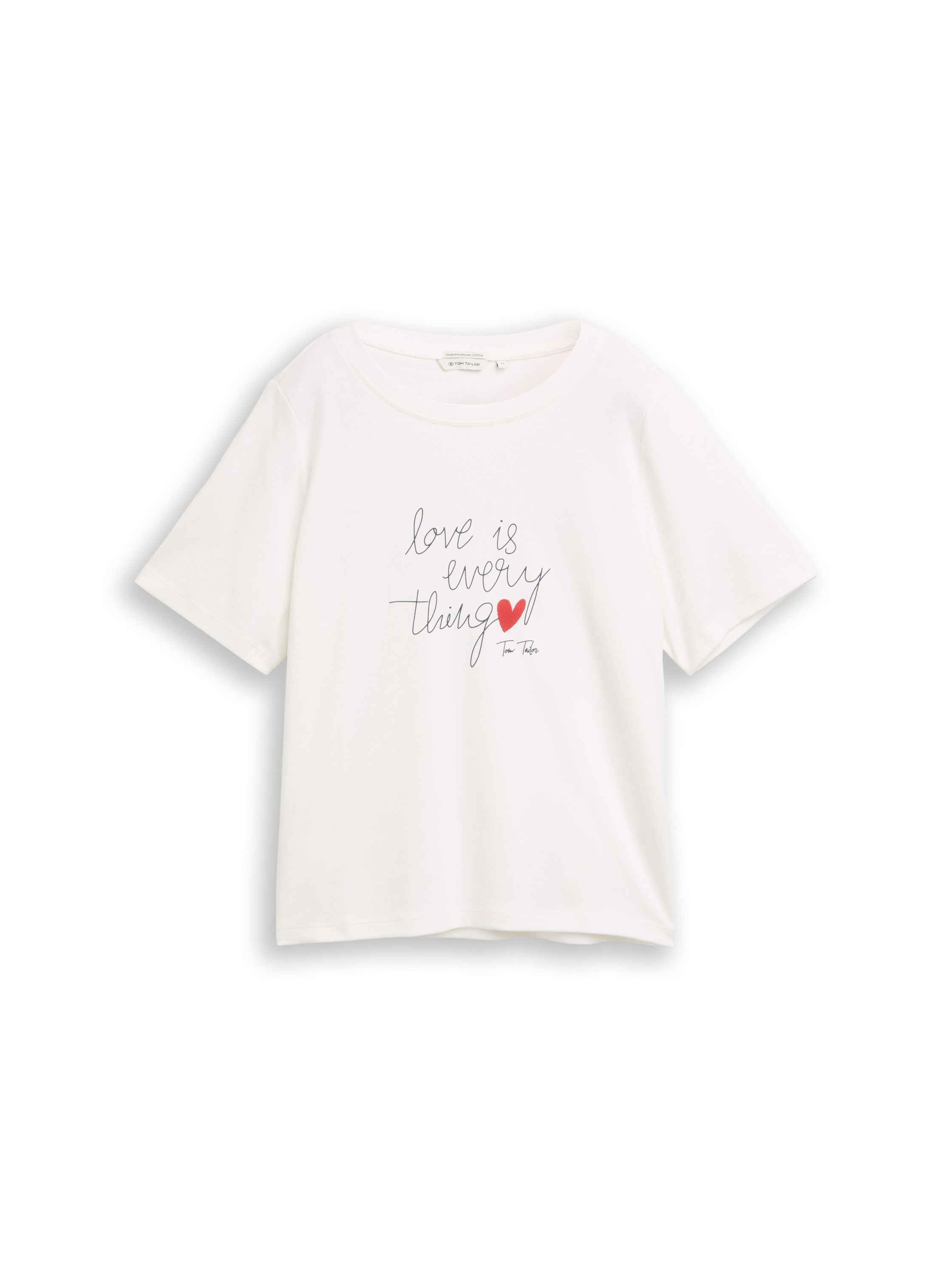 Tom Tailor White T-Shirt With Front Design