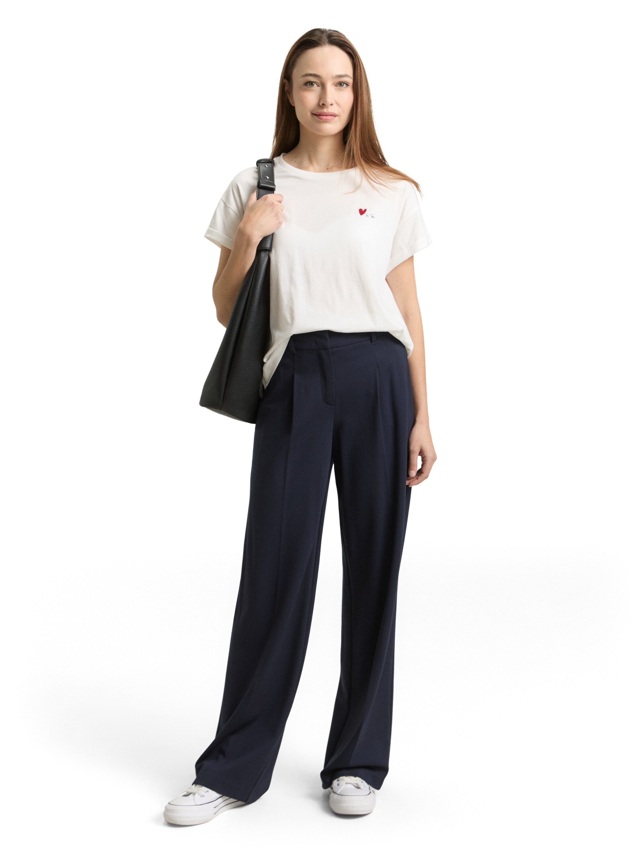 Tom Tailor White T-Shirt With Small Front Desing