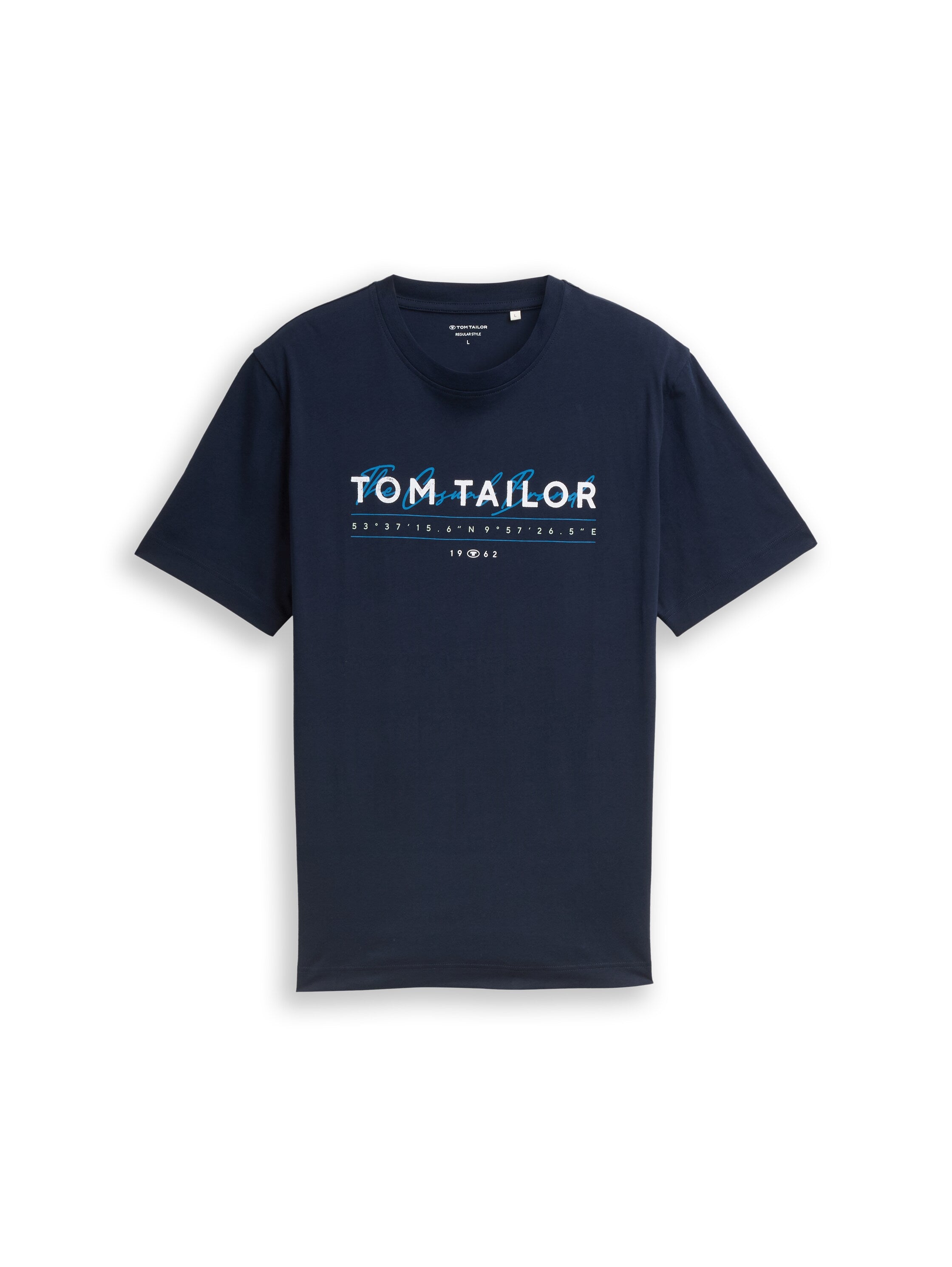 Tom Tailor Navy T-Shirt With Logo Print