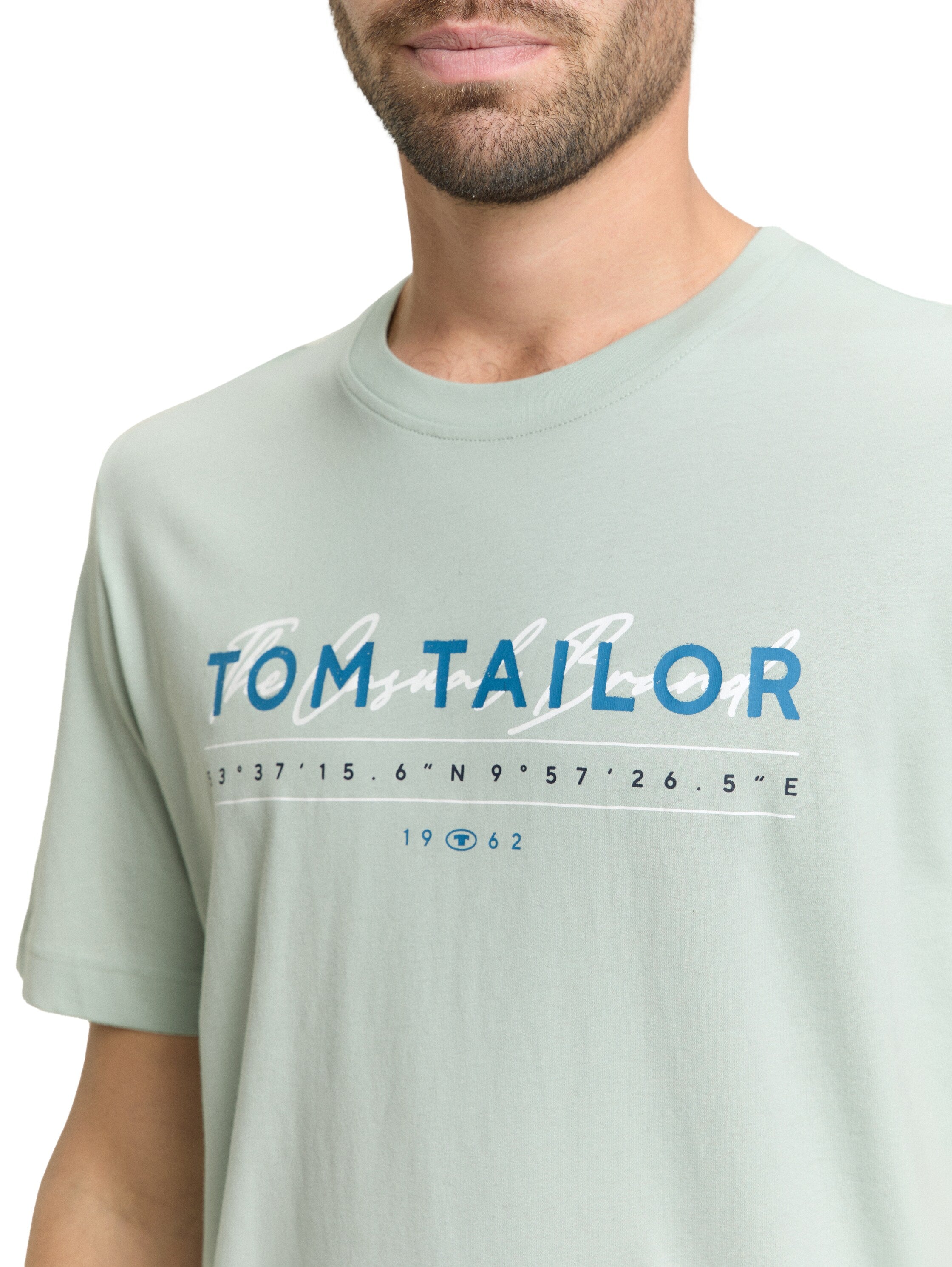 Tom Tailor Olive T-Shirt With Logo Print