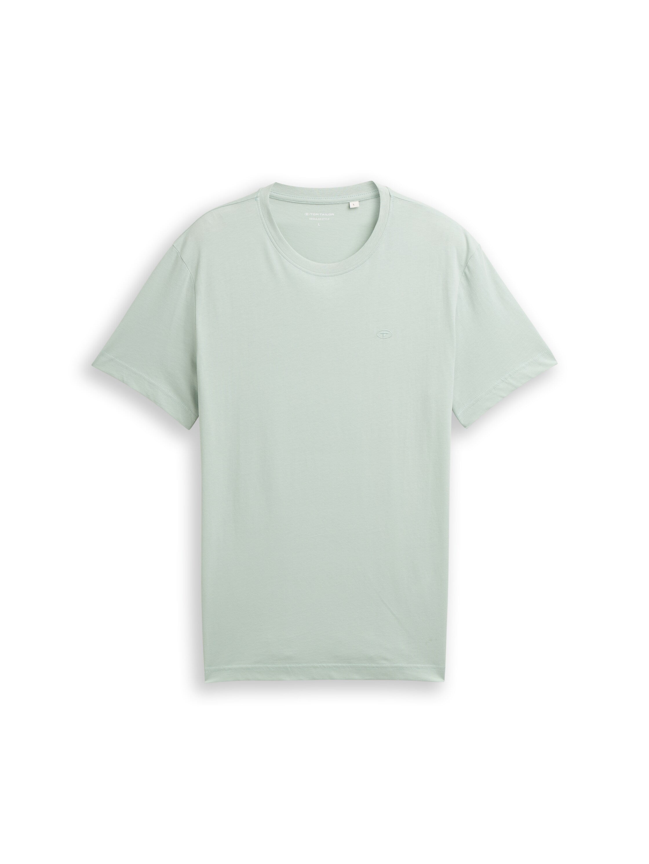 Tom Tailor Mint Grey T-Shirt With Logo