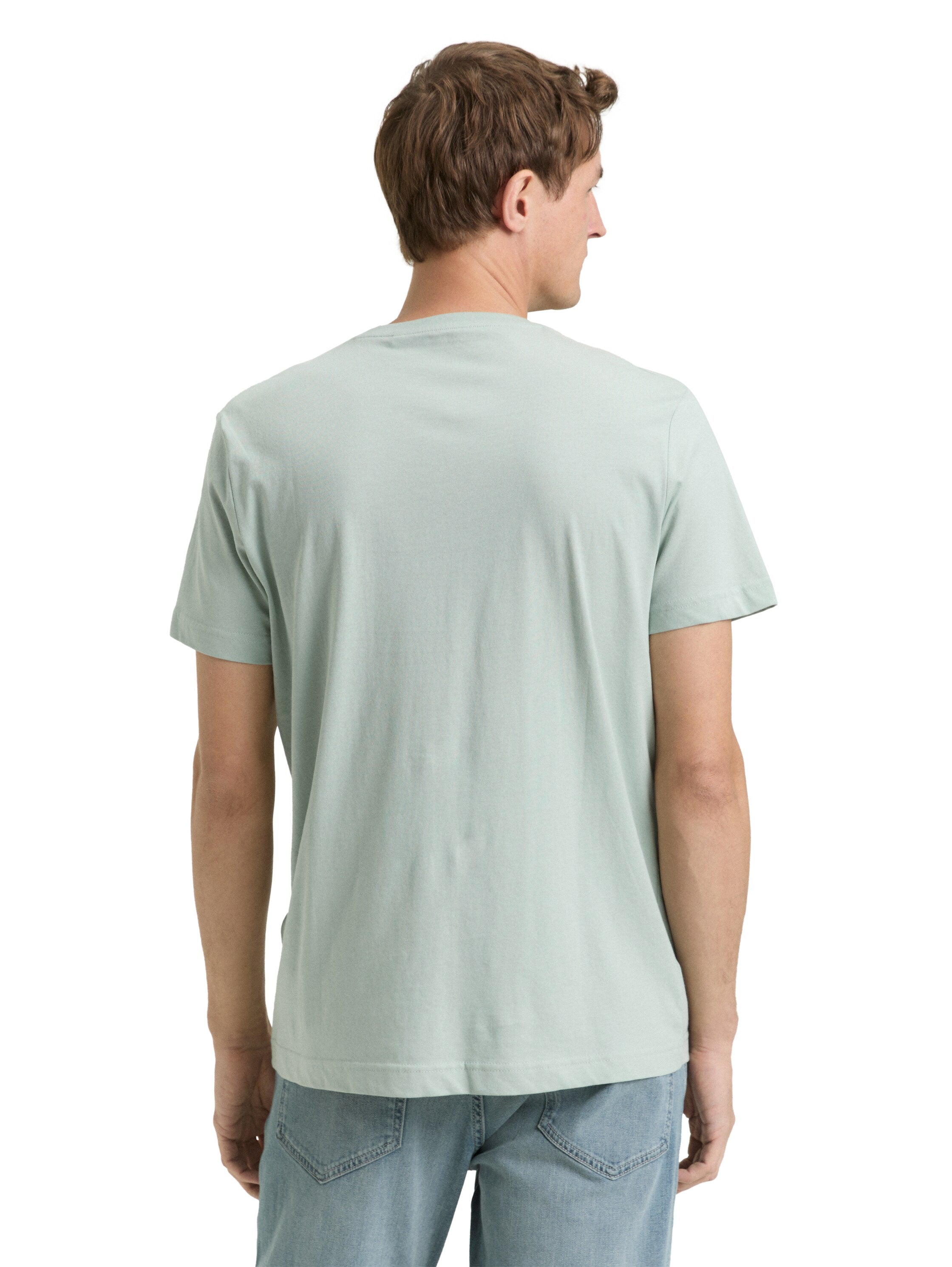 Tom Tailor Mint Grey T-Shirt With Logo