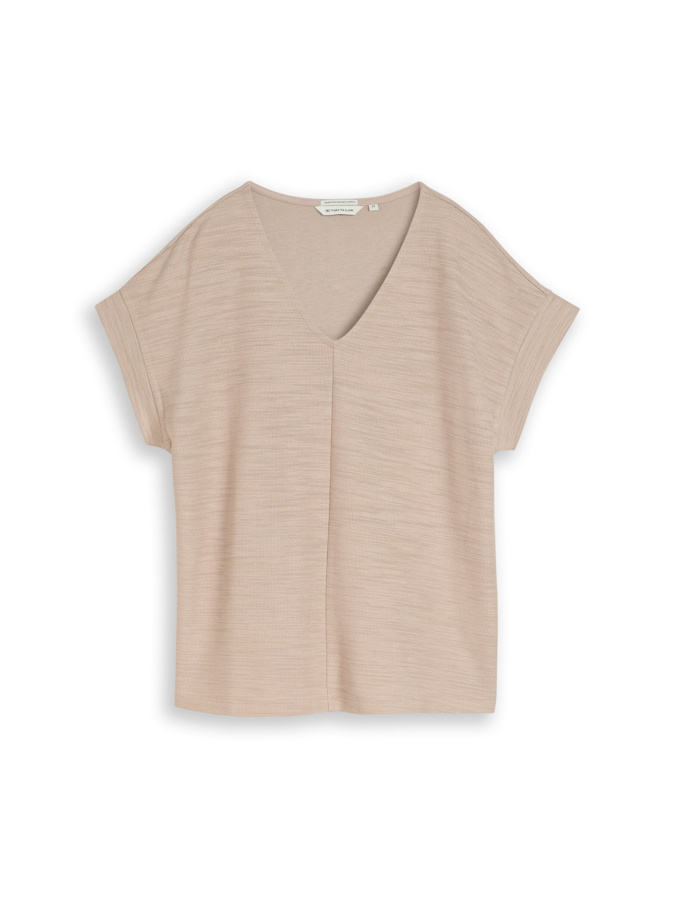 Tom Tailor Beige V-Neck T-Shirt