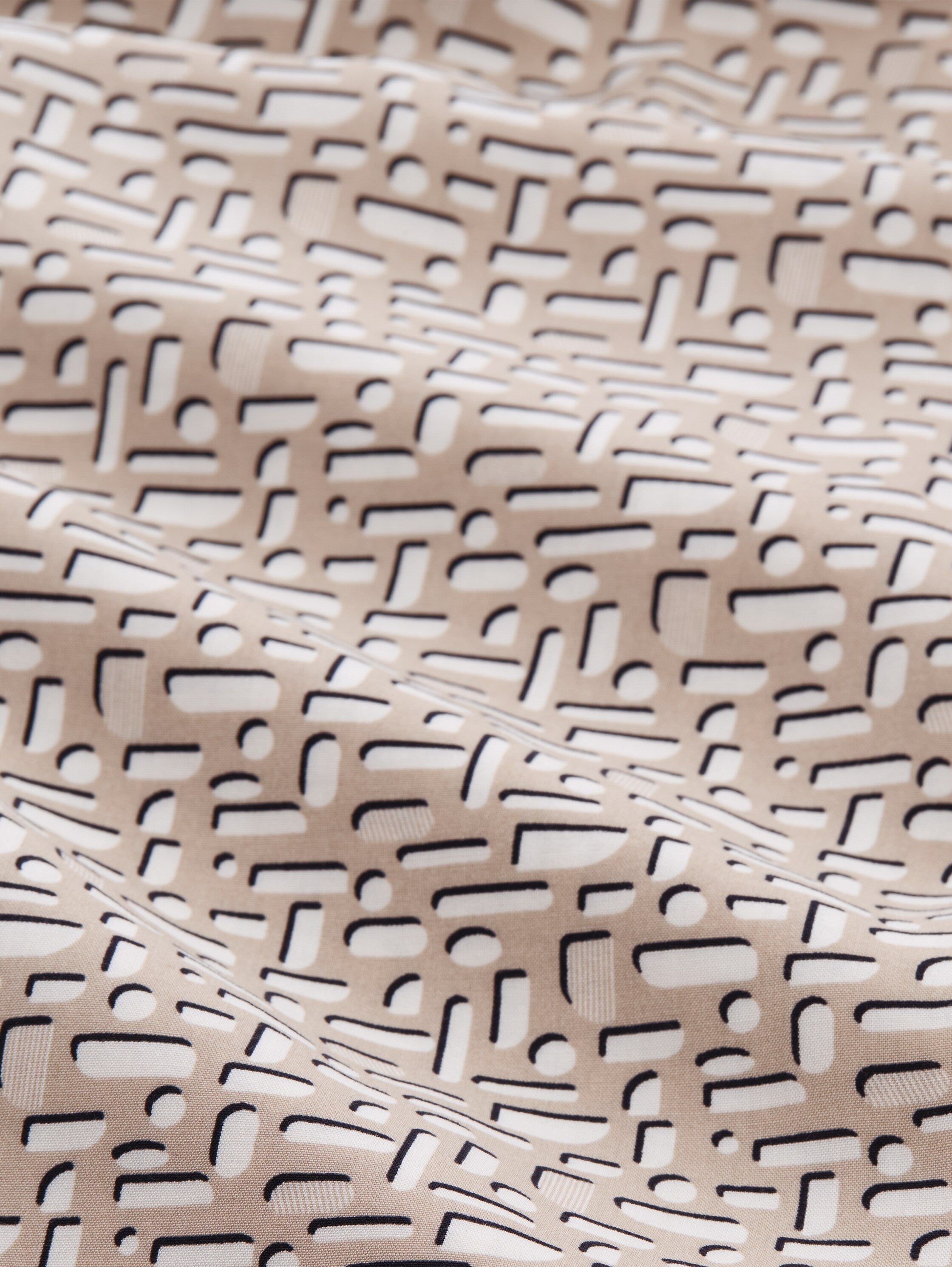 Tom Tailor Short Sleeved Beige Printed Blouse