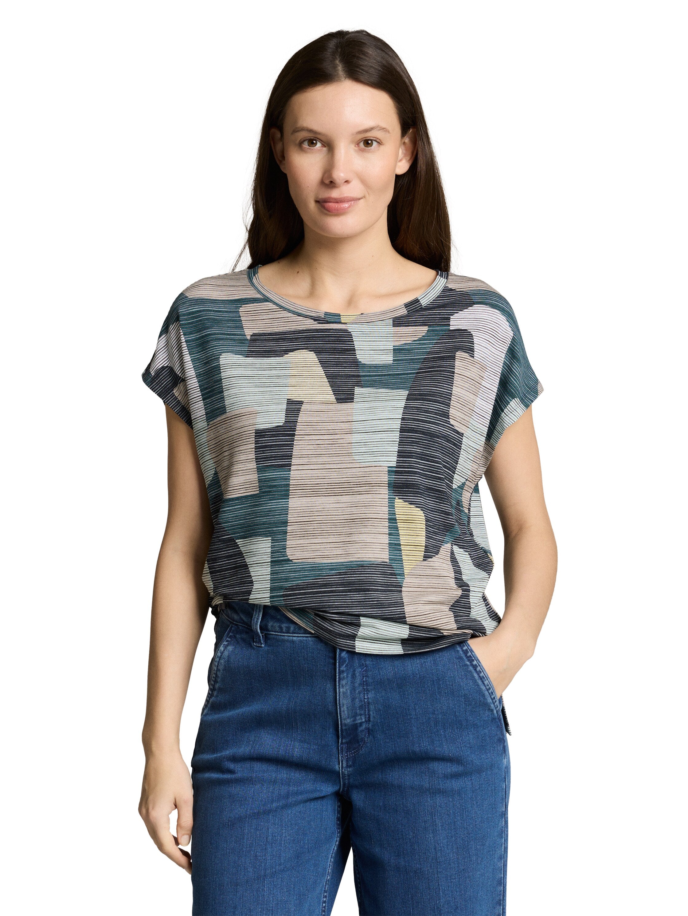 Tom Tailor Short Sleeved T-shirt With a Striped Look