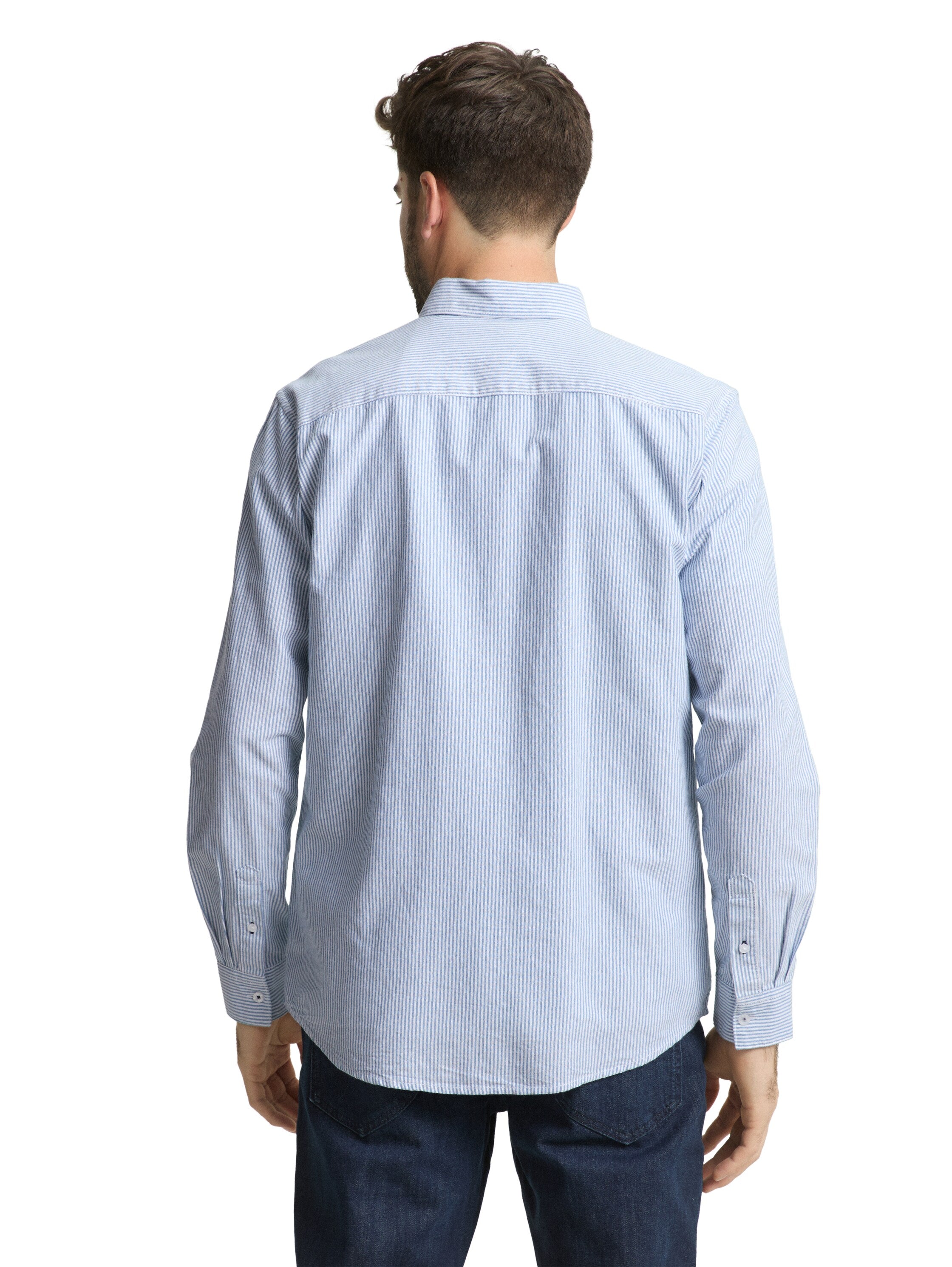 Tom Tailor Regular-Fit Blue Shirt With Breast Pocket