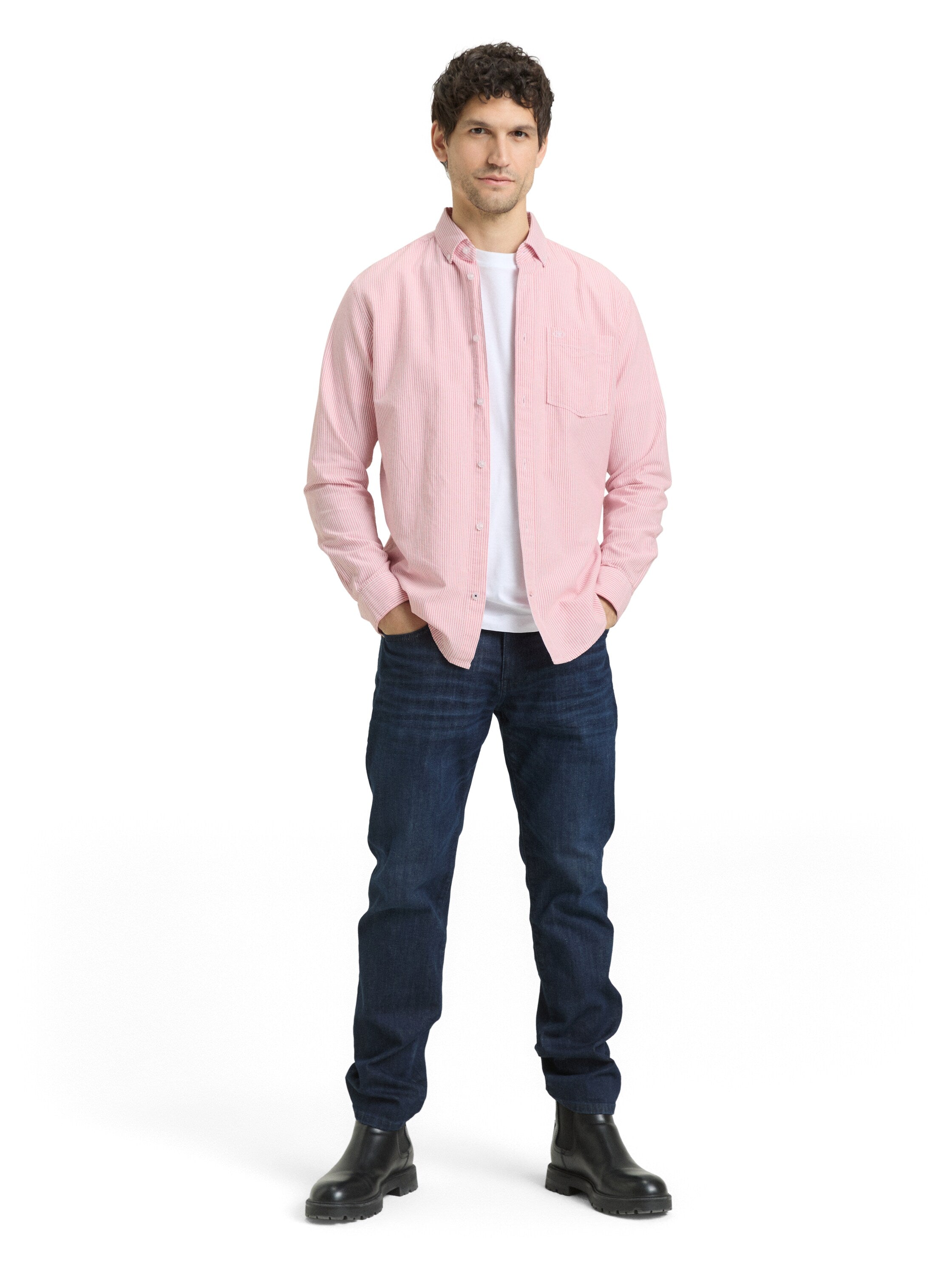 Tom Tailor Regular-Fit Pink Shirt With Breast Pocket