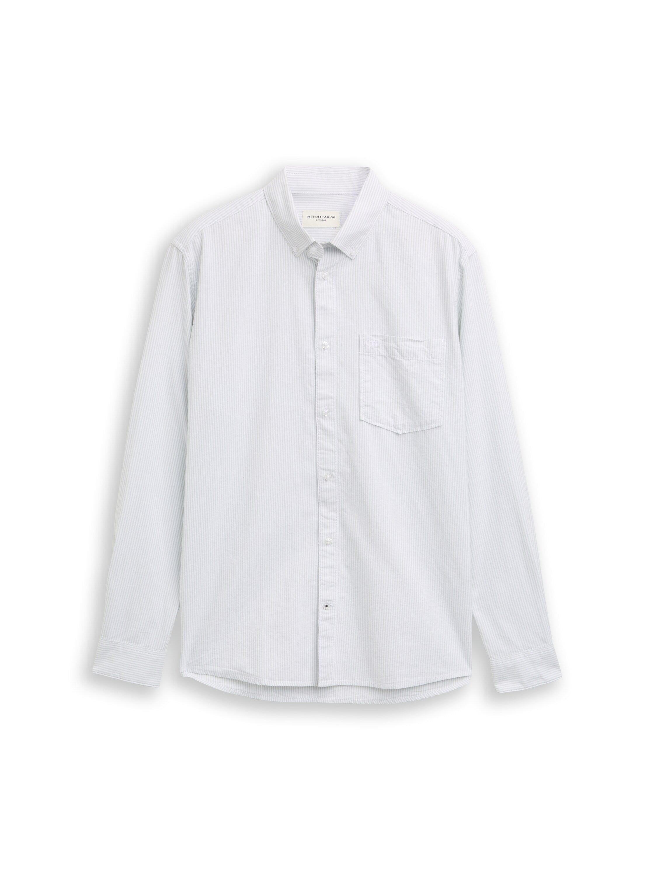 Tom Tailor Regular-Fit White Shirt With Breast Pocket