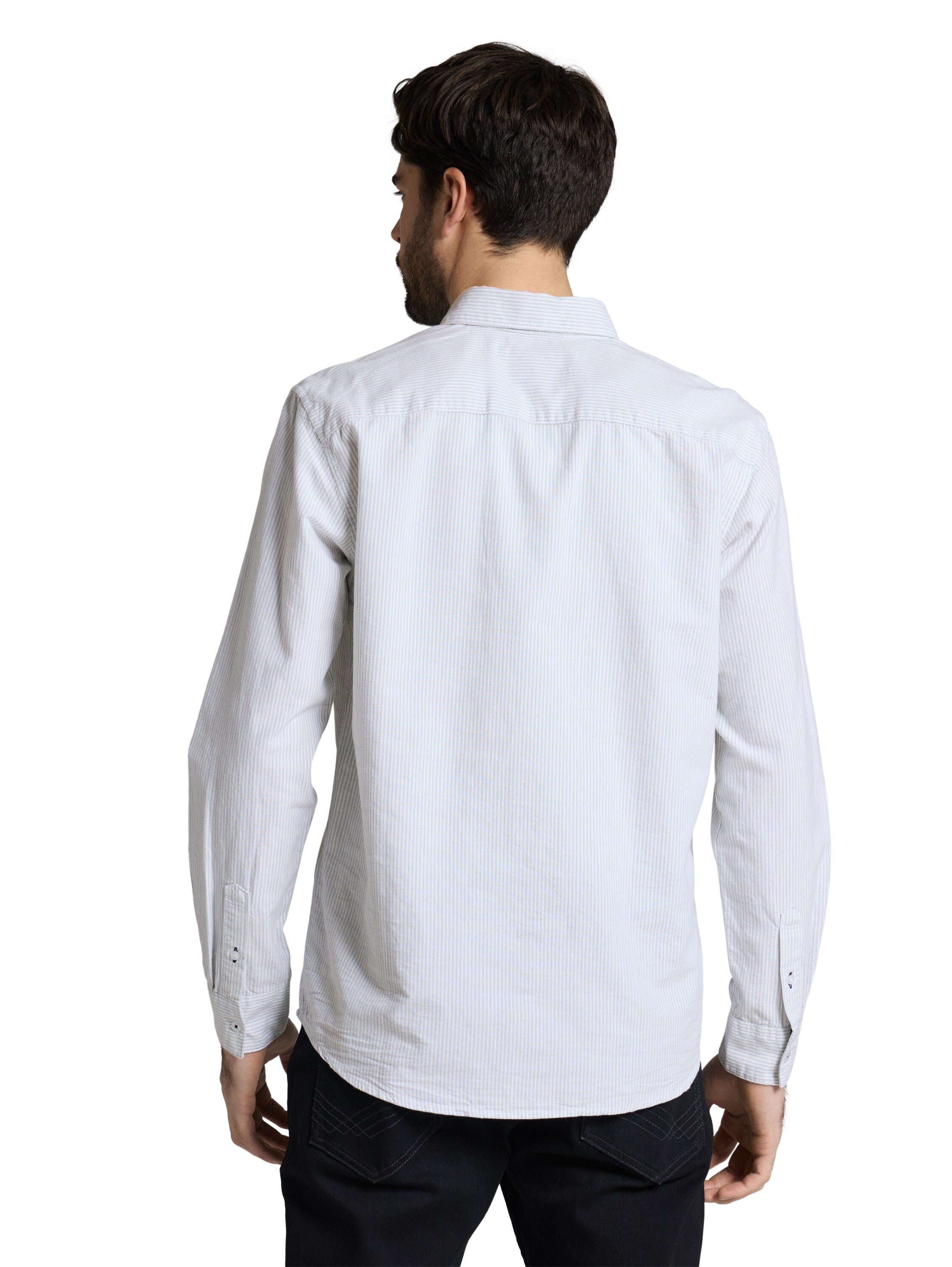 Tom Tailor Regular-Fit White Shirt With Breast Pocket