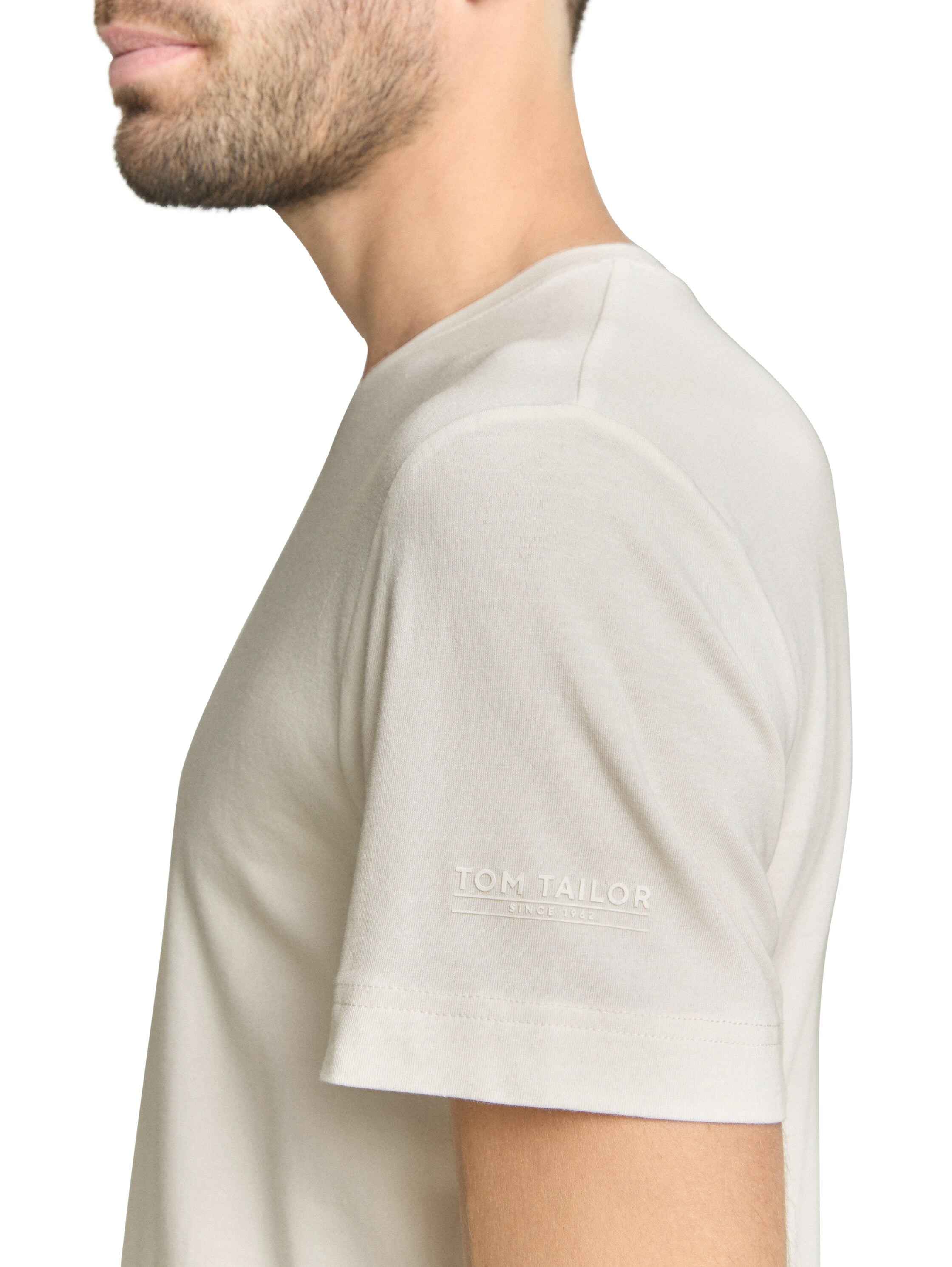 Tom Tailor Off-White Basic T-Shirt