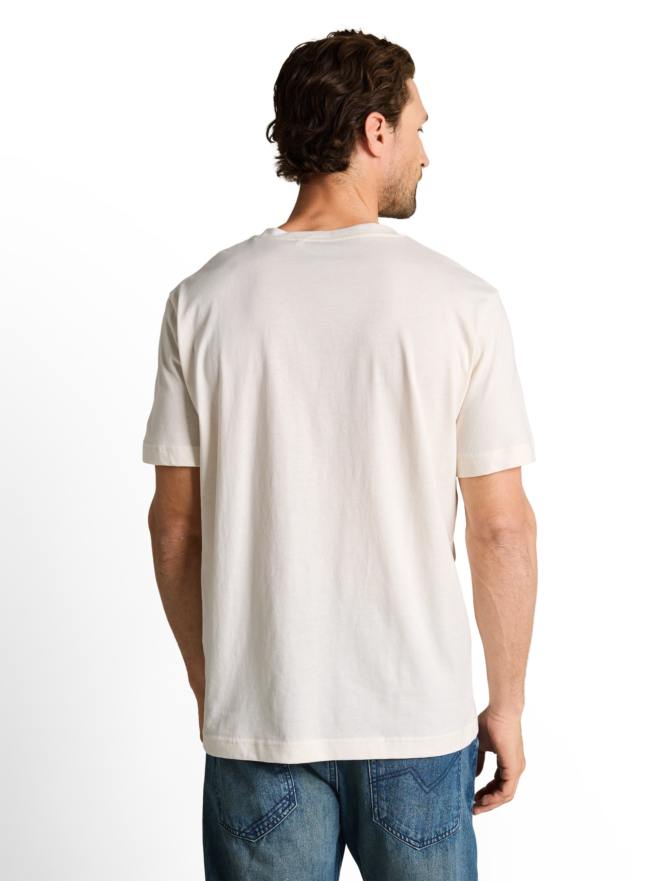 Tom Tailor White Short Sleeved T-Shirt With Print