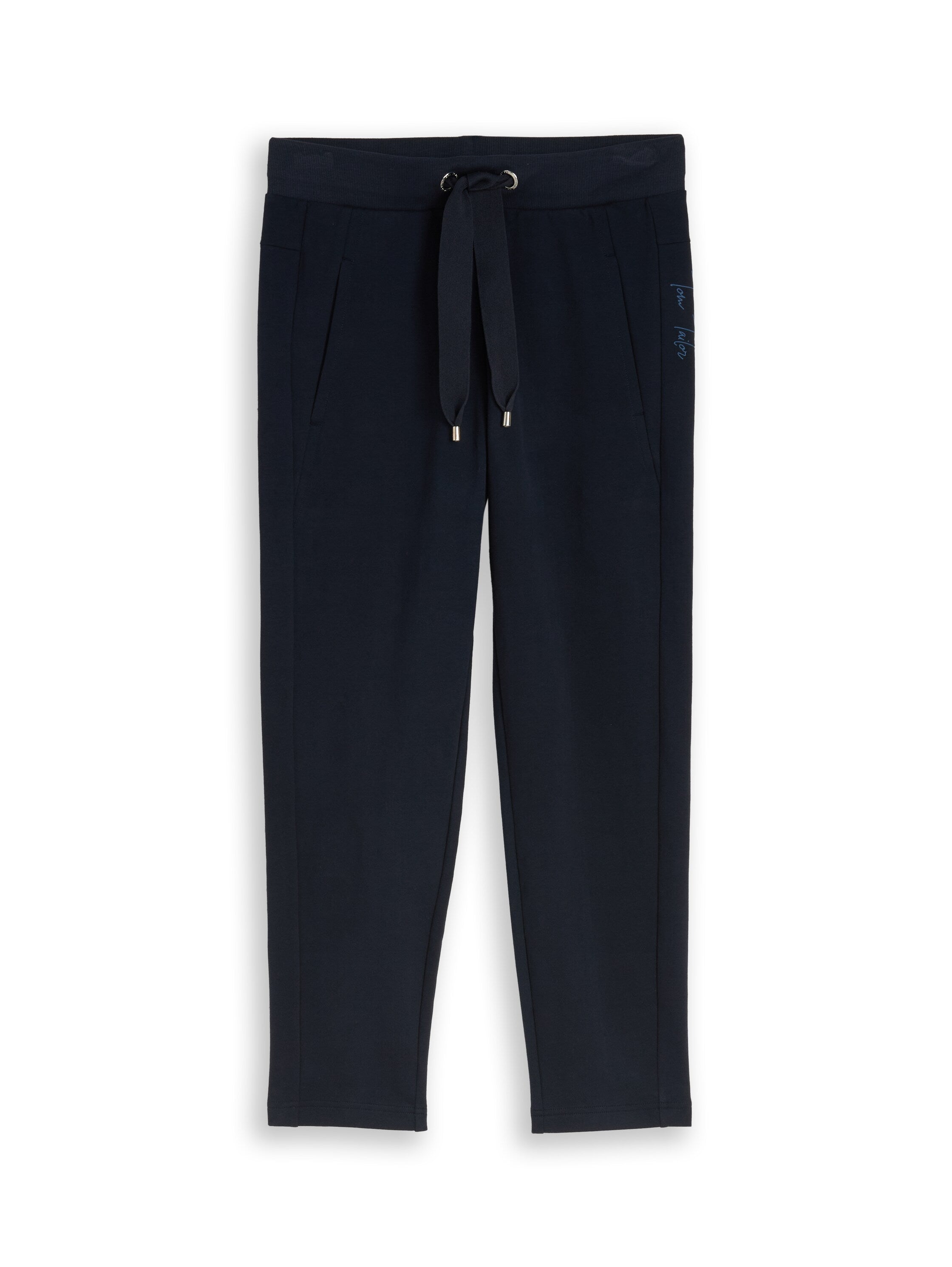Tom Tailor Navy Cropped Jogger Trousers