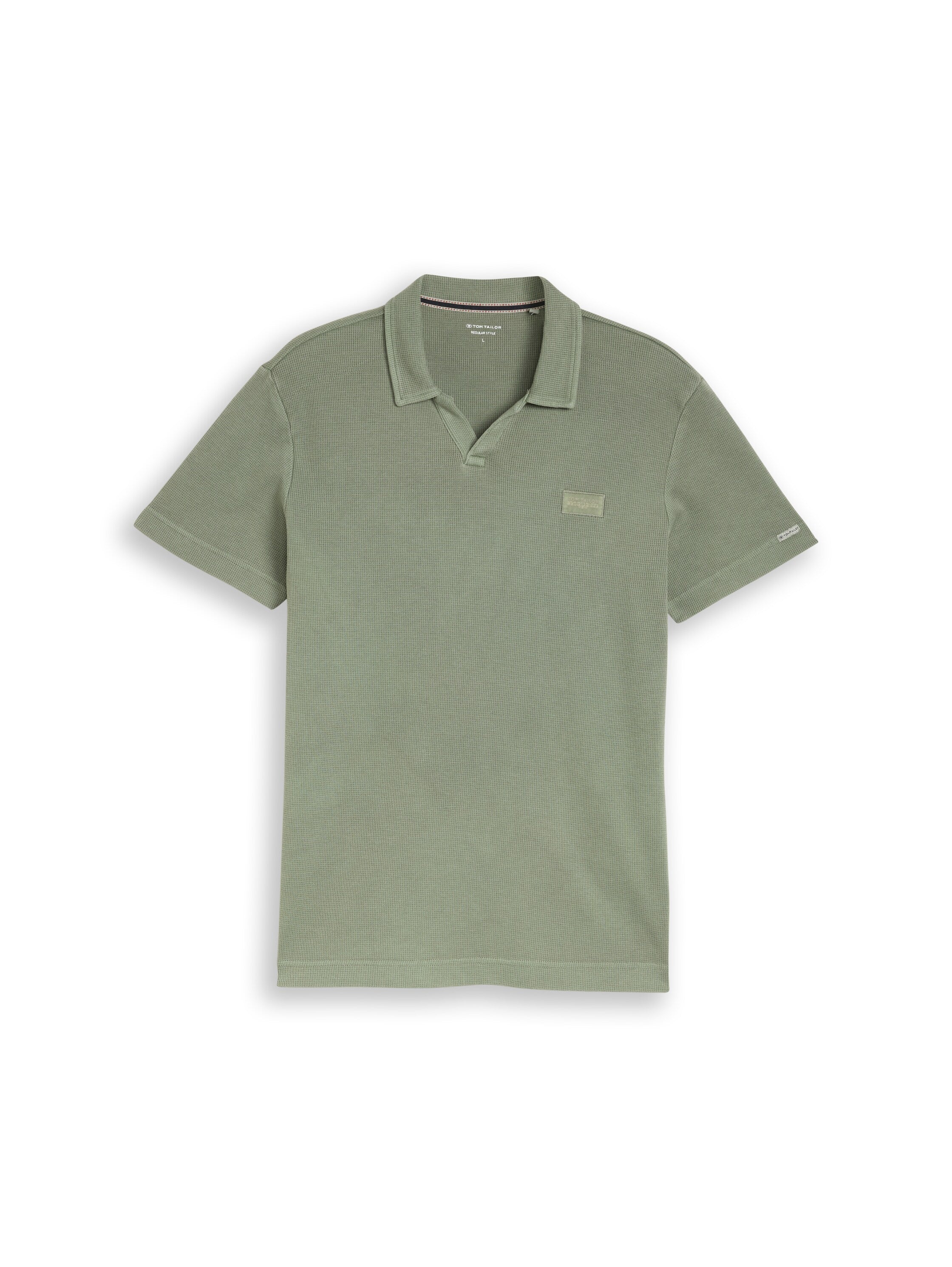 Tom Tailor Olive Short Sleeved Polo With Logo