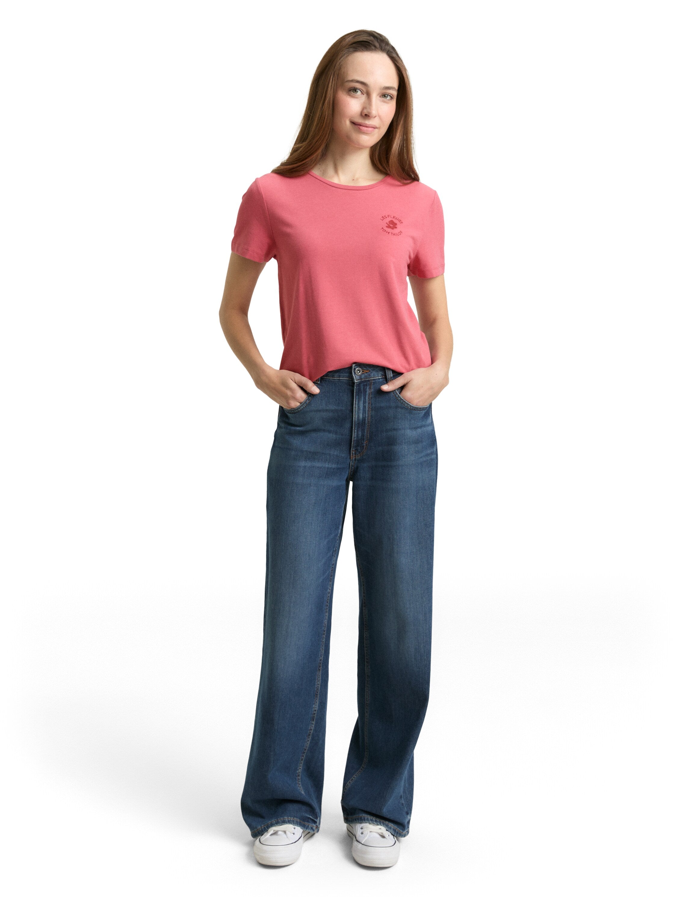 Tom Tailor Pink Printed T-Shirt