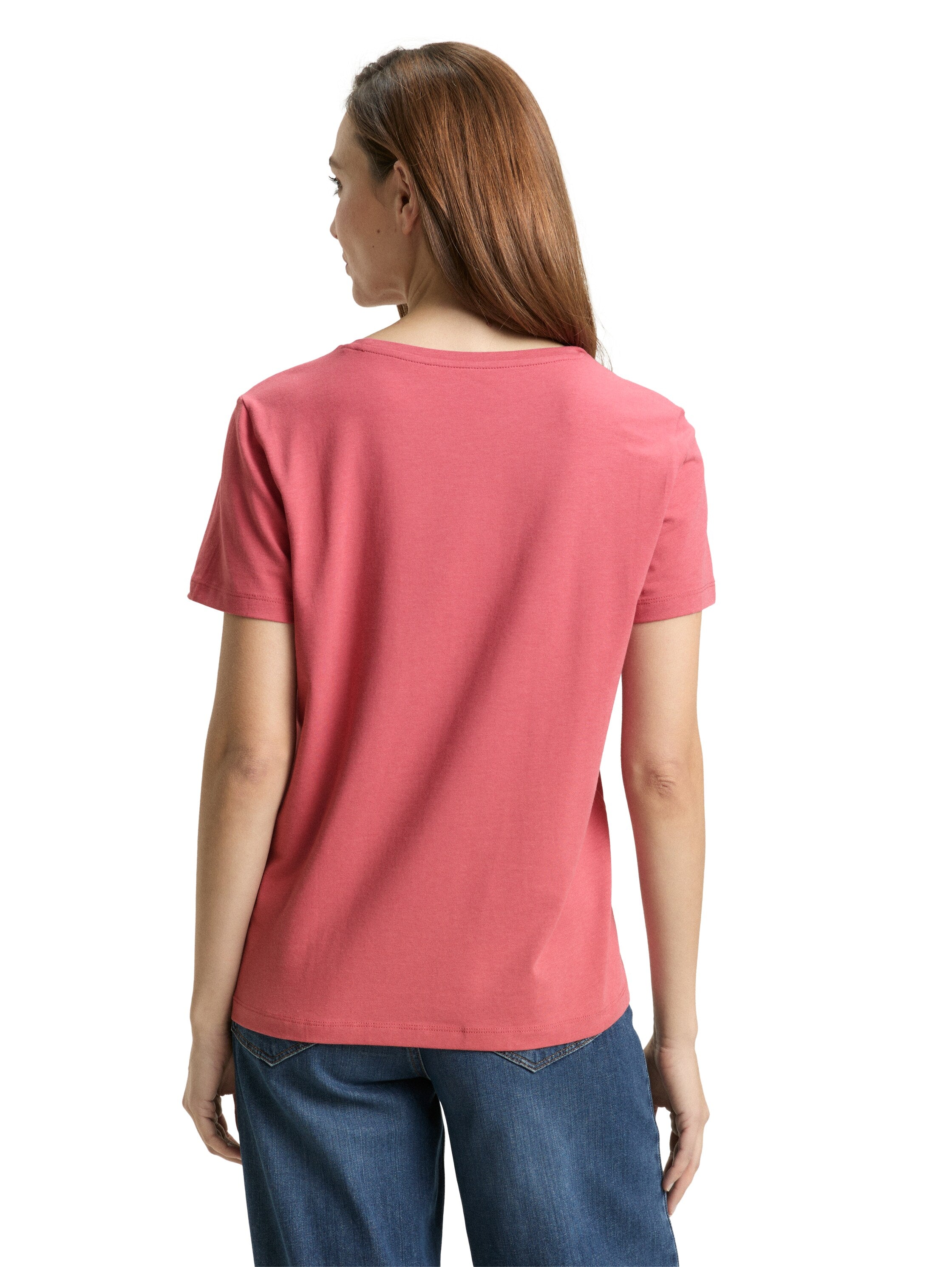 Tom Tailor Pink Printed T-Shirt