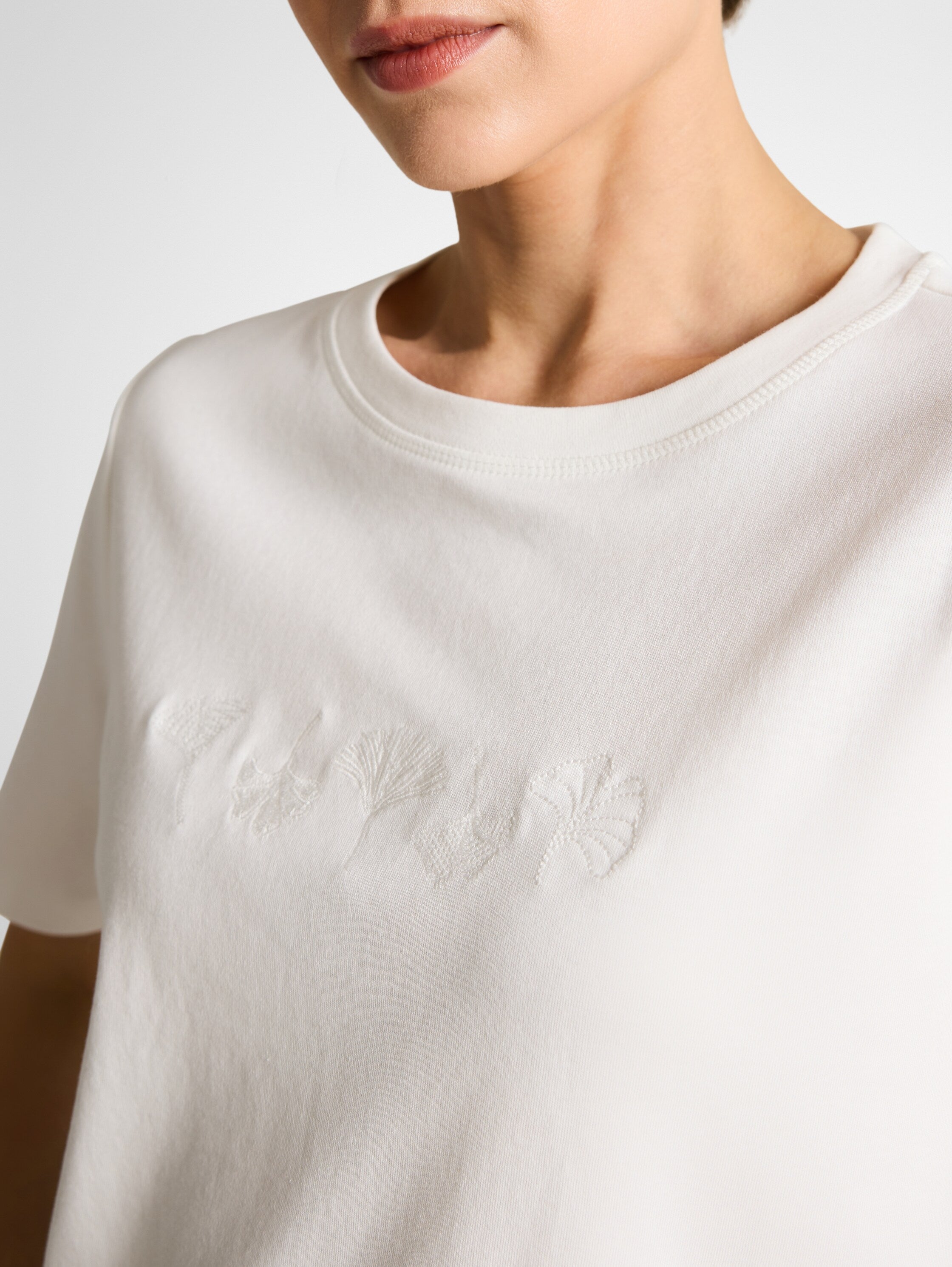 Tom Tailor White Cotton Short Sleeved T-Shirt