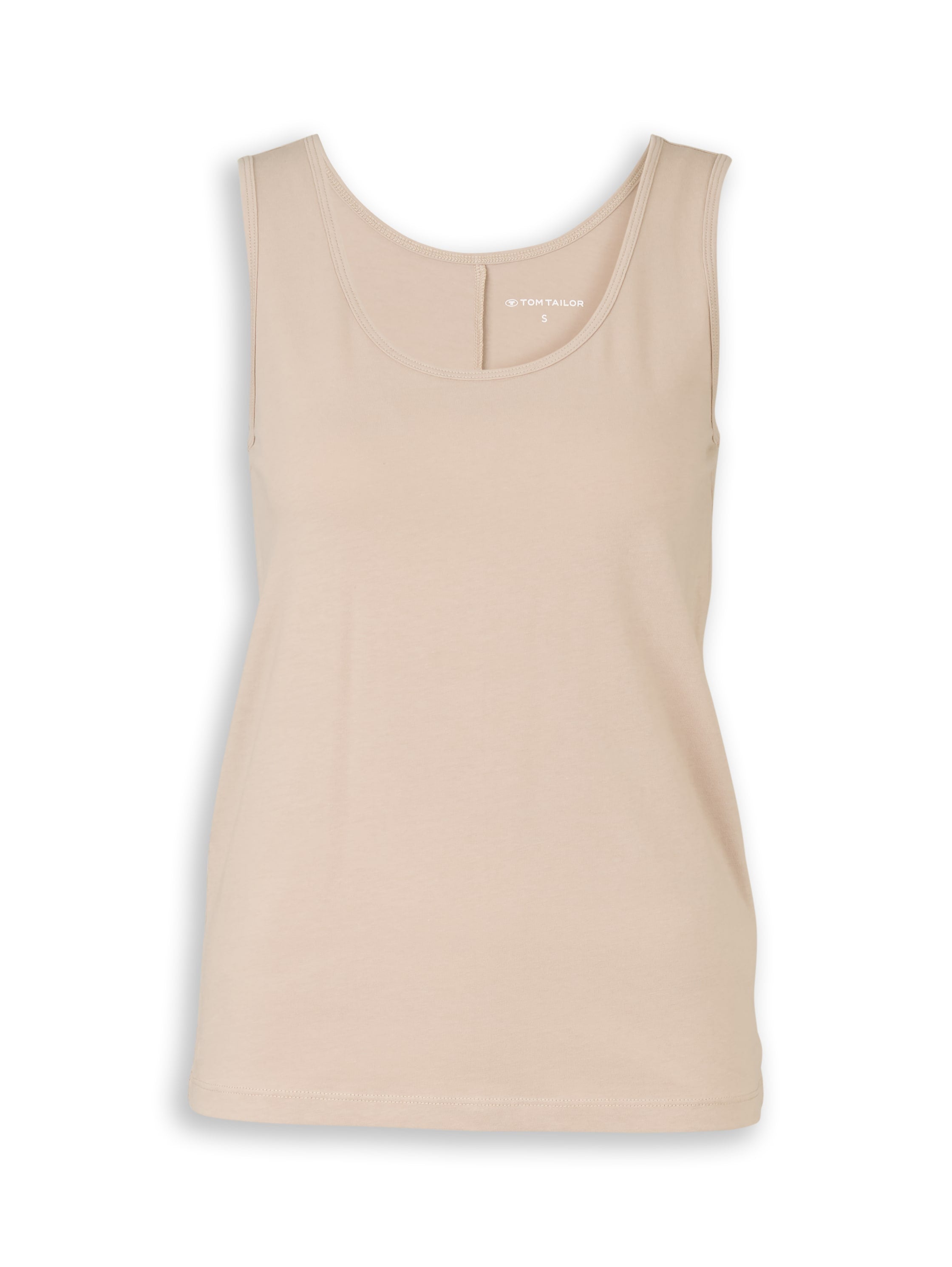 Tom Tailor Beige Sleeveless Basic Top