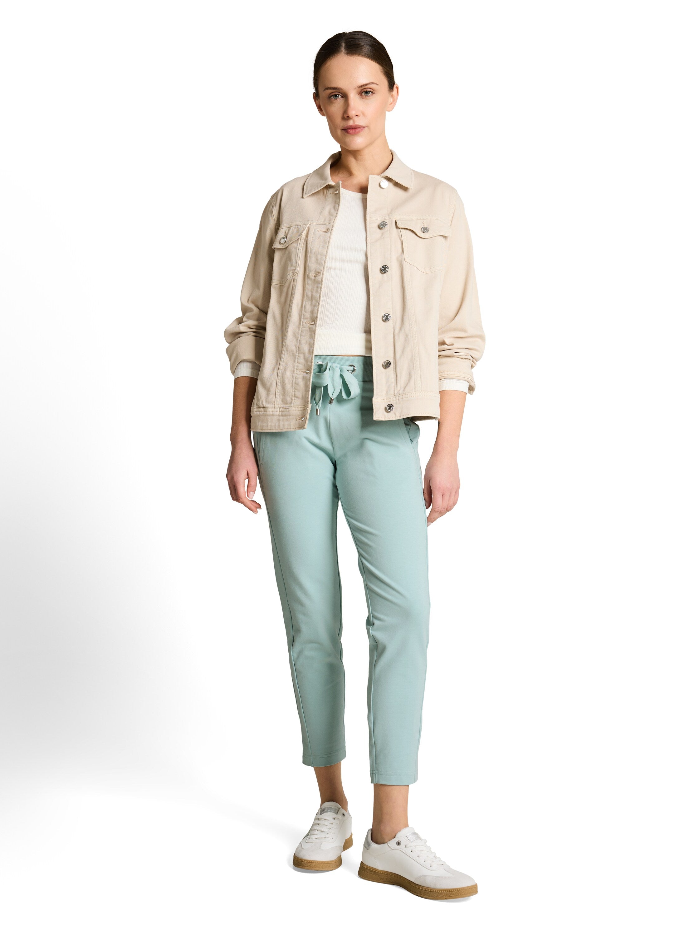 Tom Tailor Blue Haz Cropped Jogger Trousers