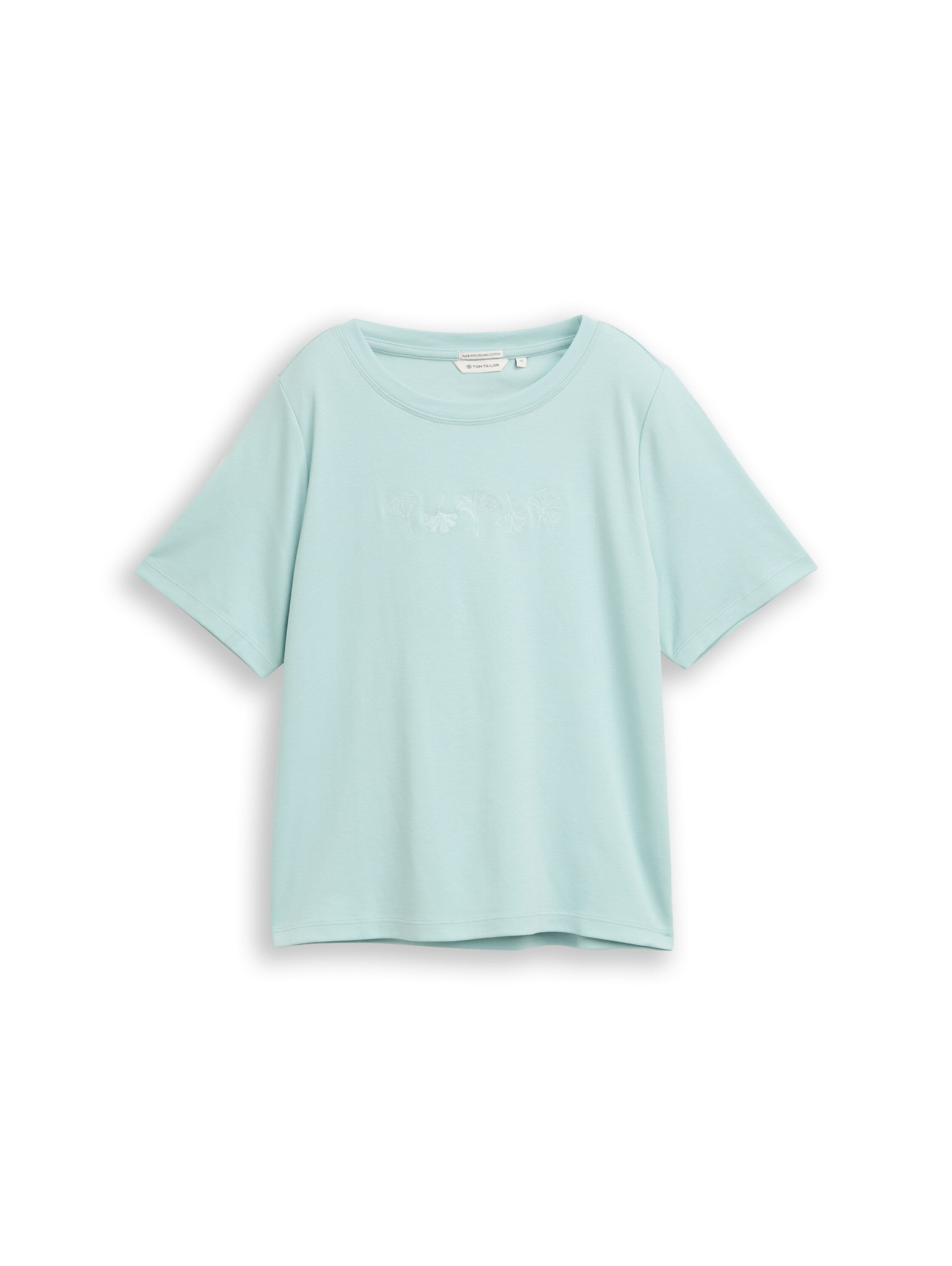 Tom Tailor Light Blue Green Cotton Short Sleeved T-Shirt