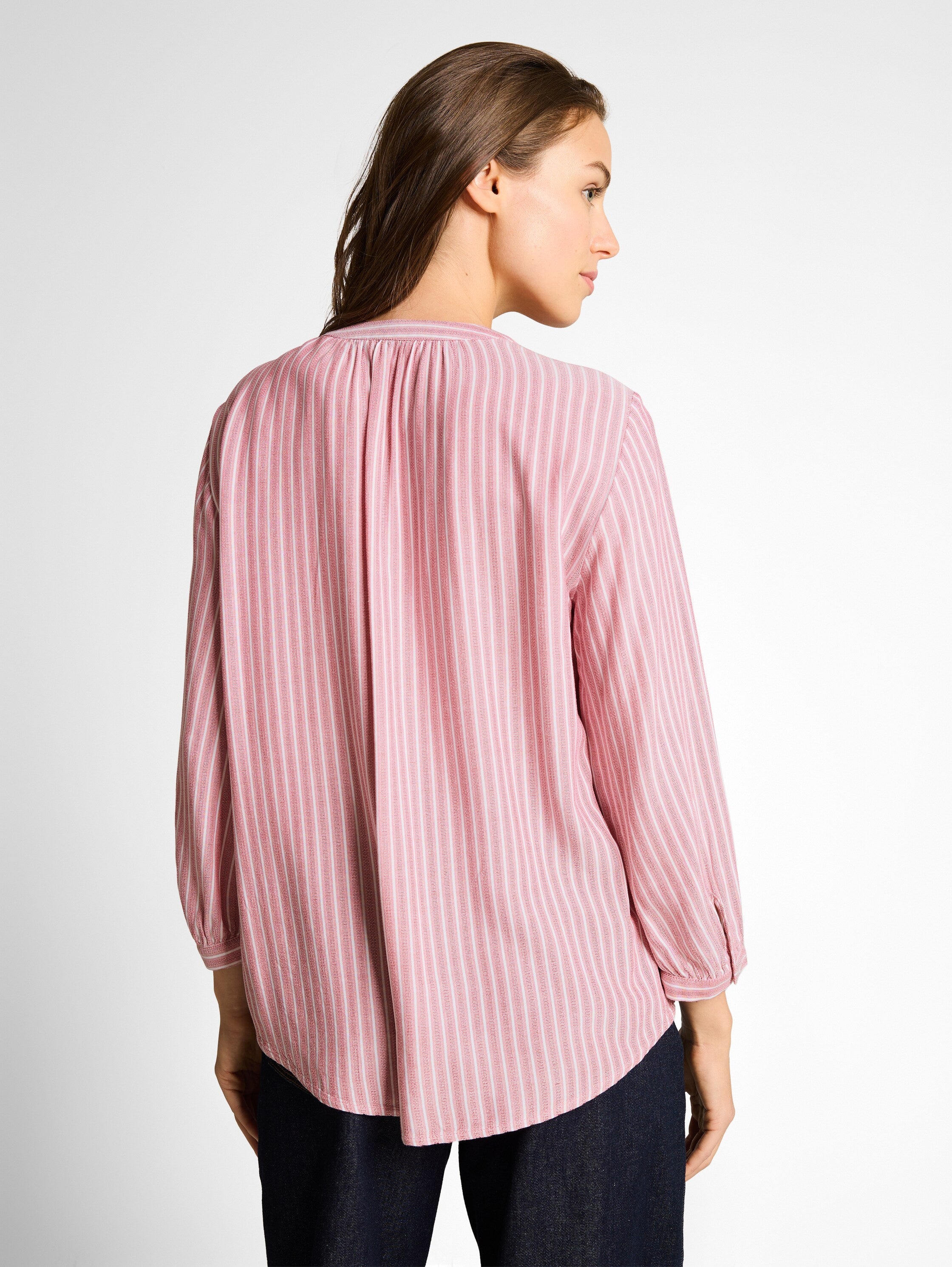 Tom Tailor Cozy Pink White Striped Blouse