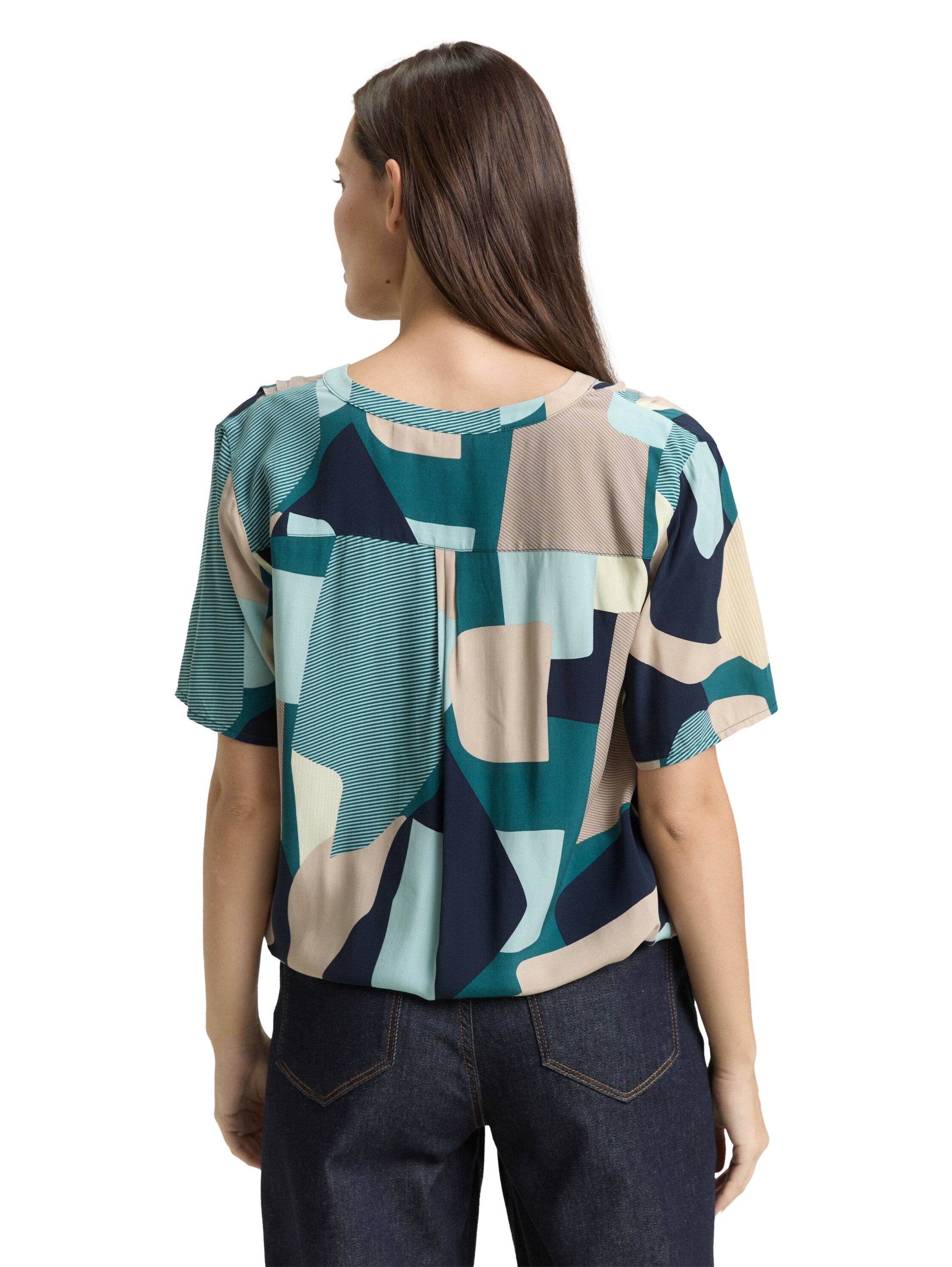 Tom Tailor Short Sleeved Printed Blouse