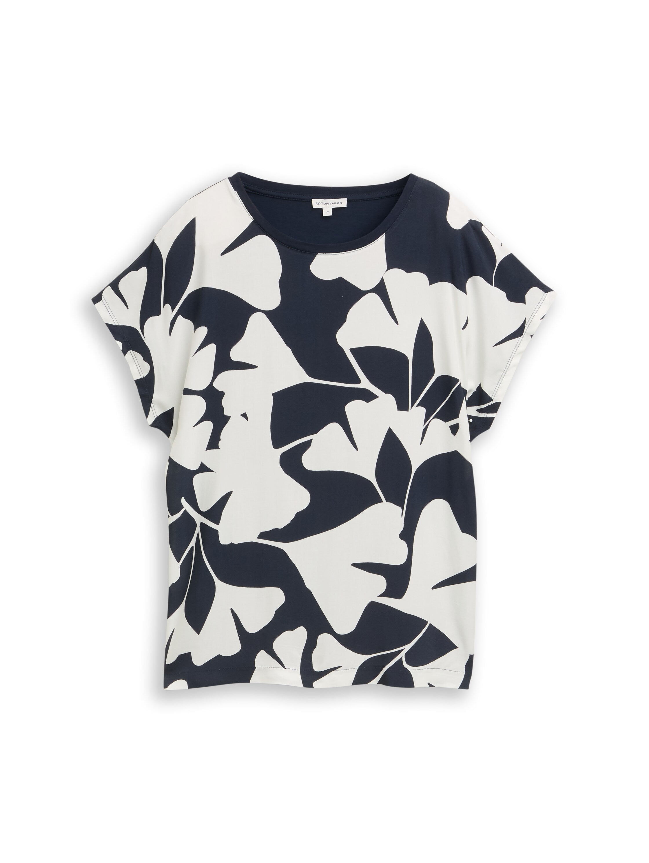 Tom Tailor White & Black Top With Design