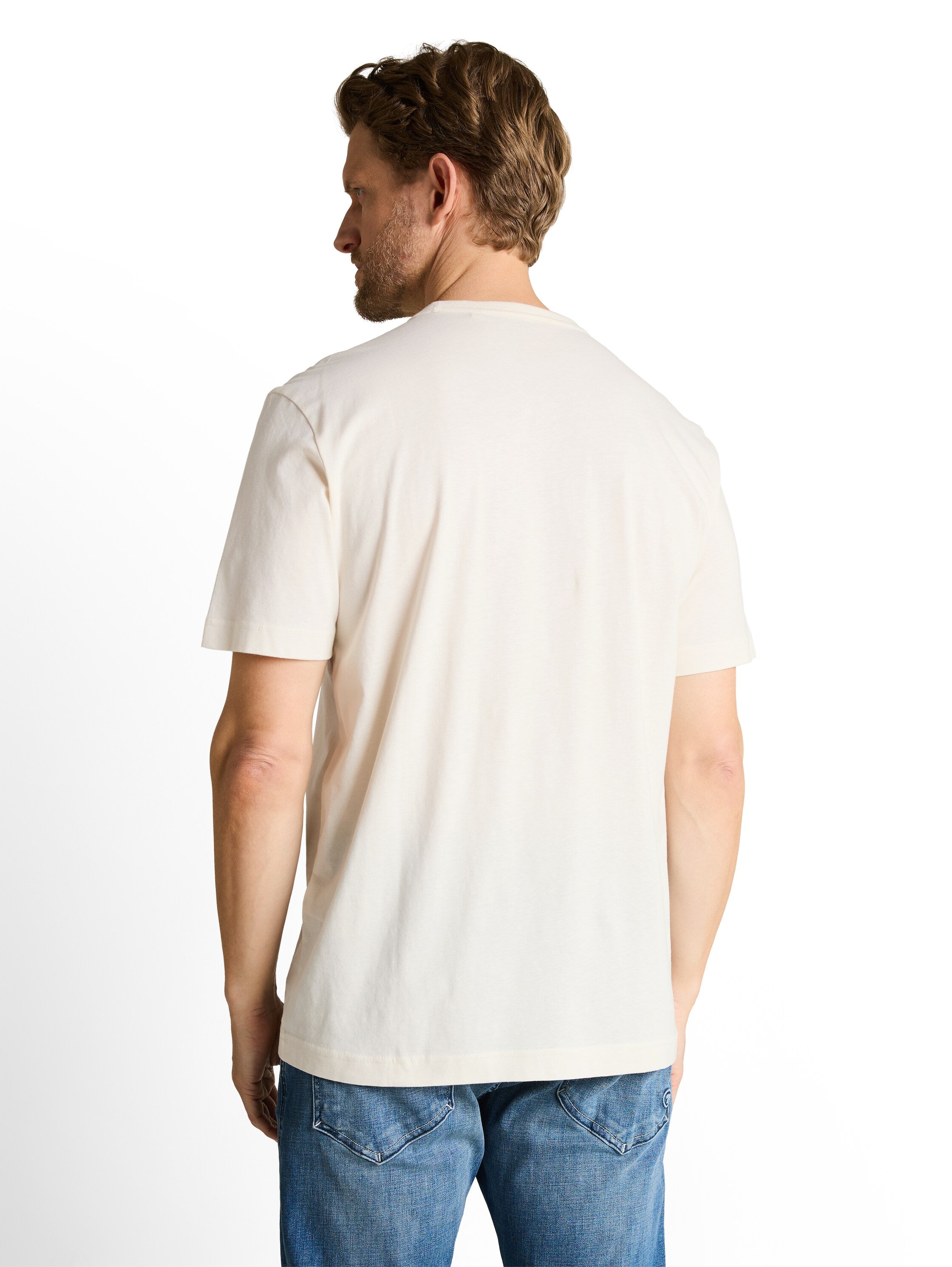 Tom Tailor Gardenia White T-Shirt With Print