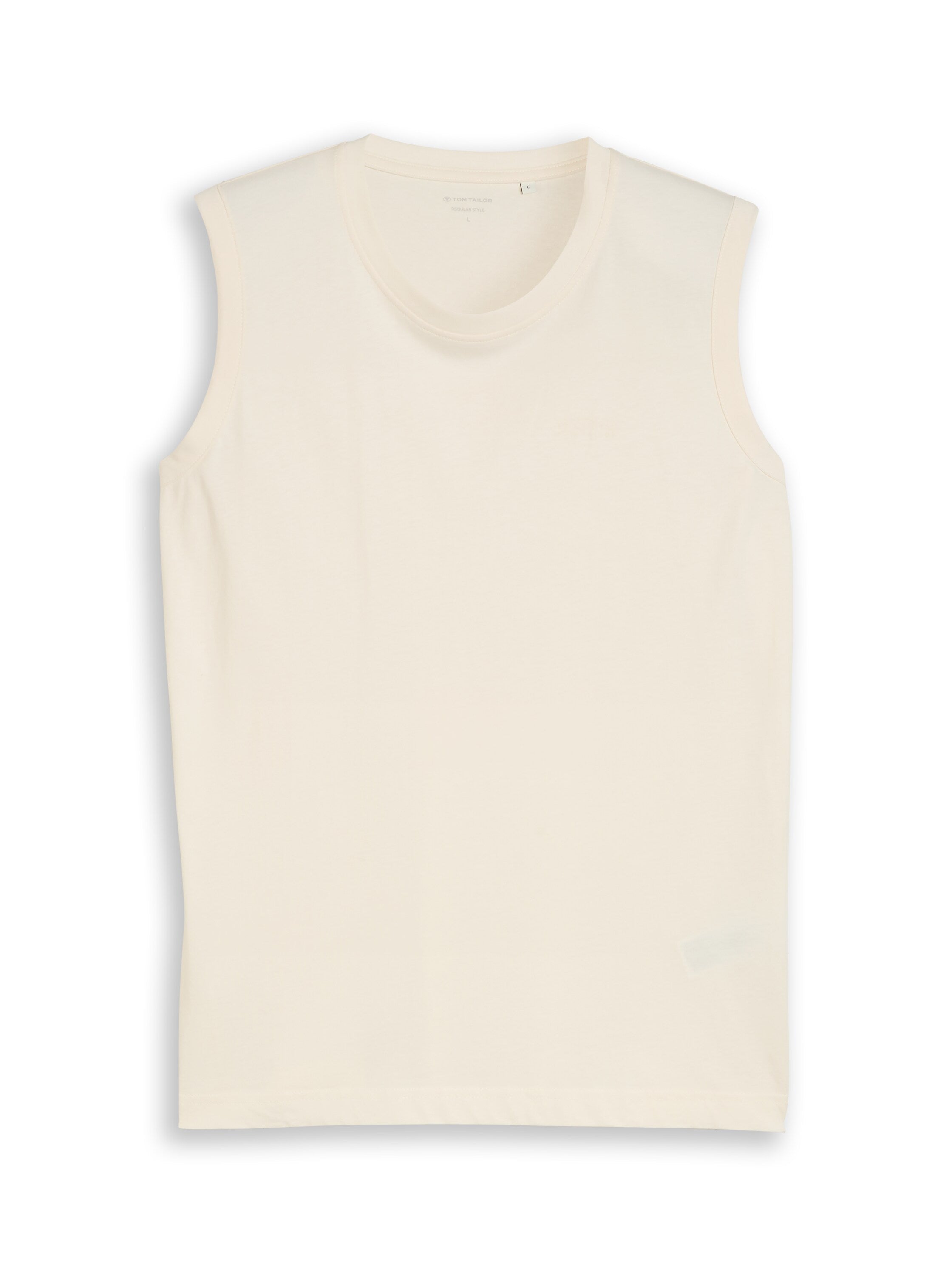 Tom Tailor Gardenia White Sleeveless Plain Top