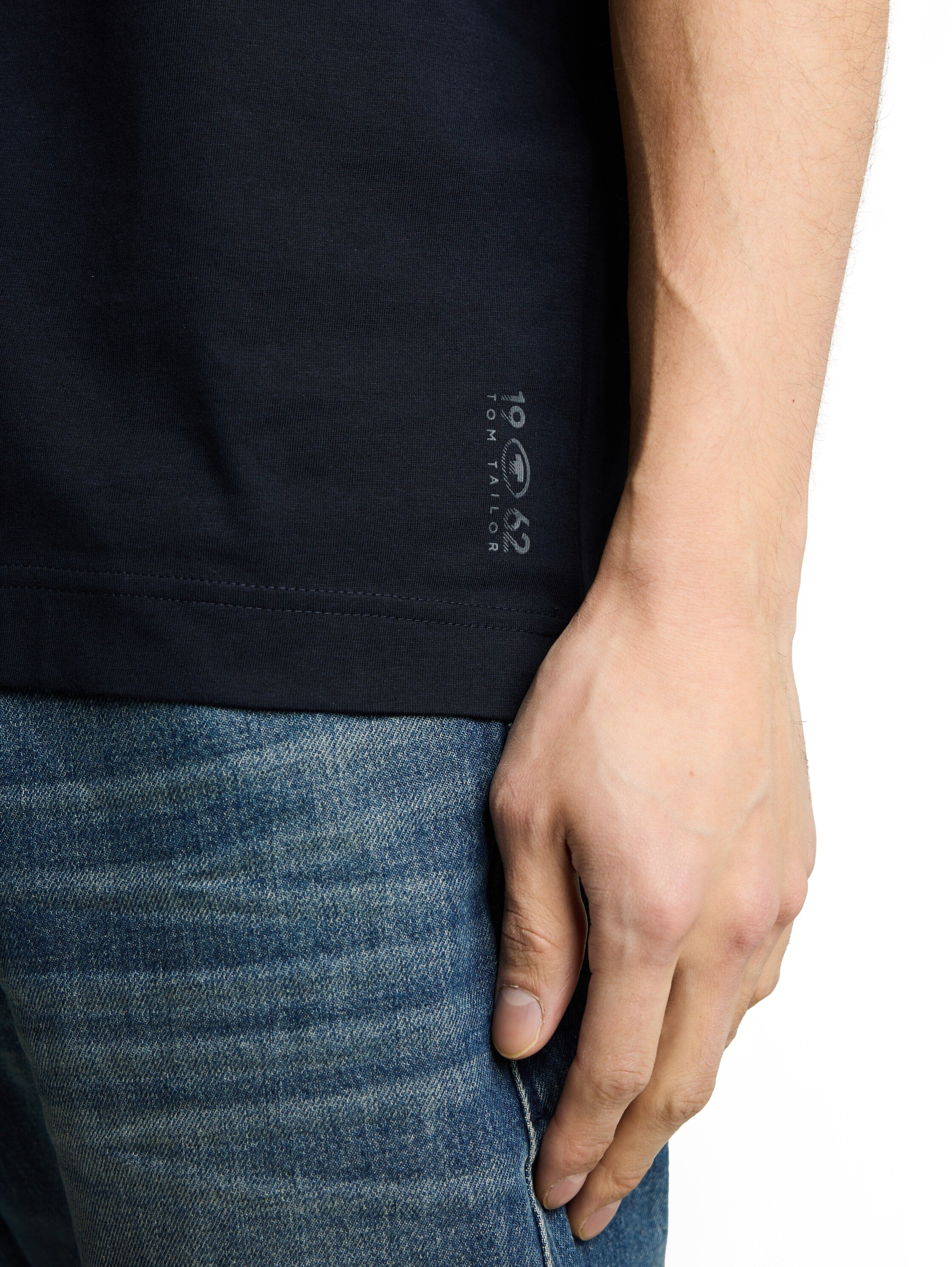 Tom Tailor Navy Short Sleeved Plain T-Shirt