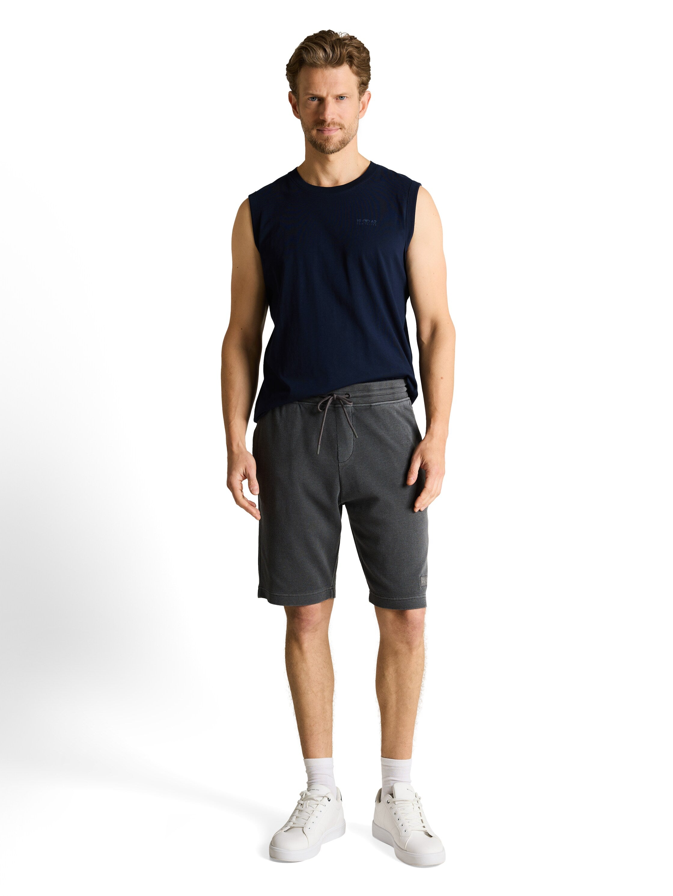 Tom Tailor Navy Sleeveless Plain Top