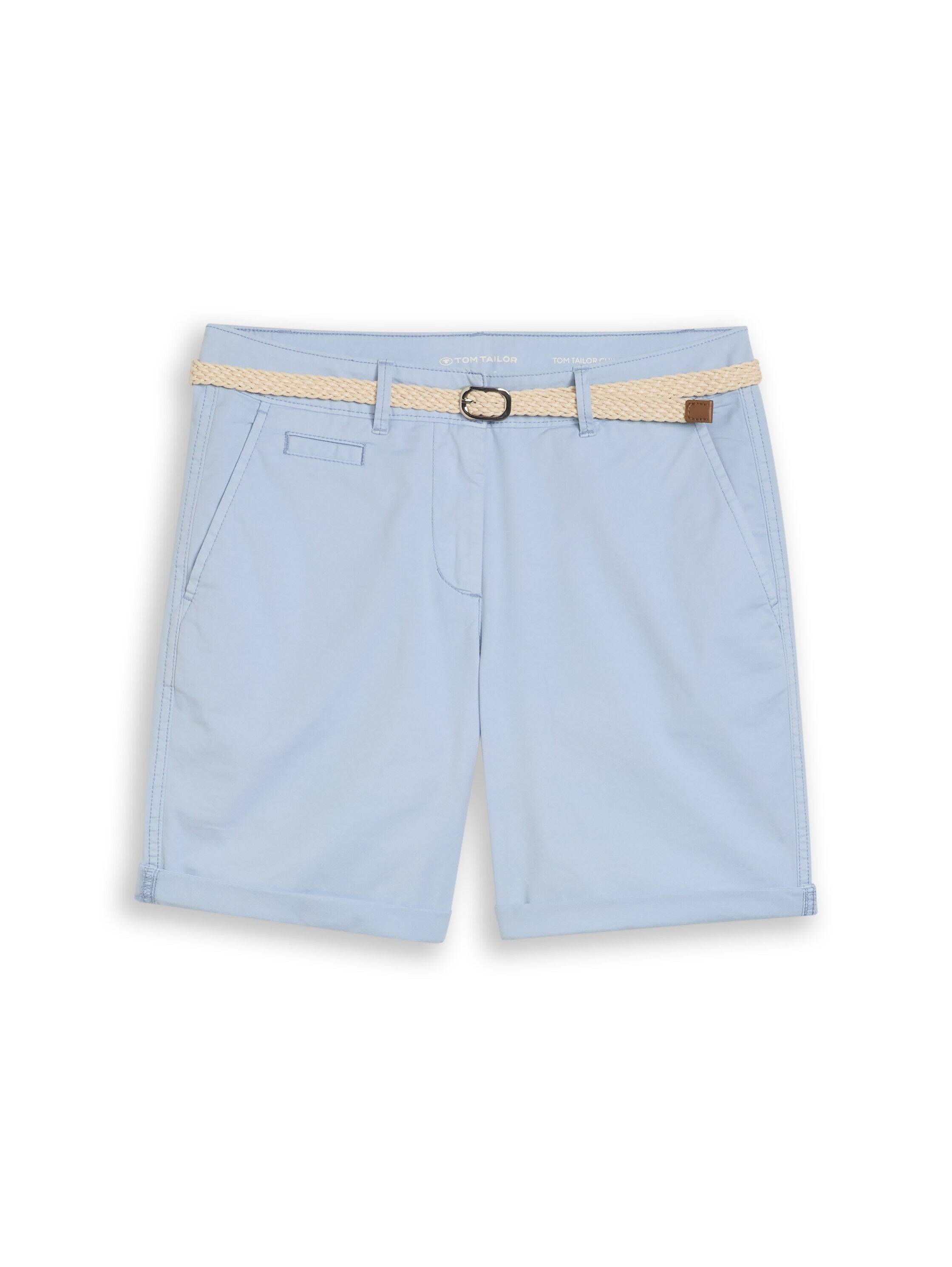 Tom Tailor Blue Chino Bermuda Shorts With Belt