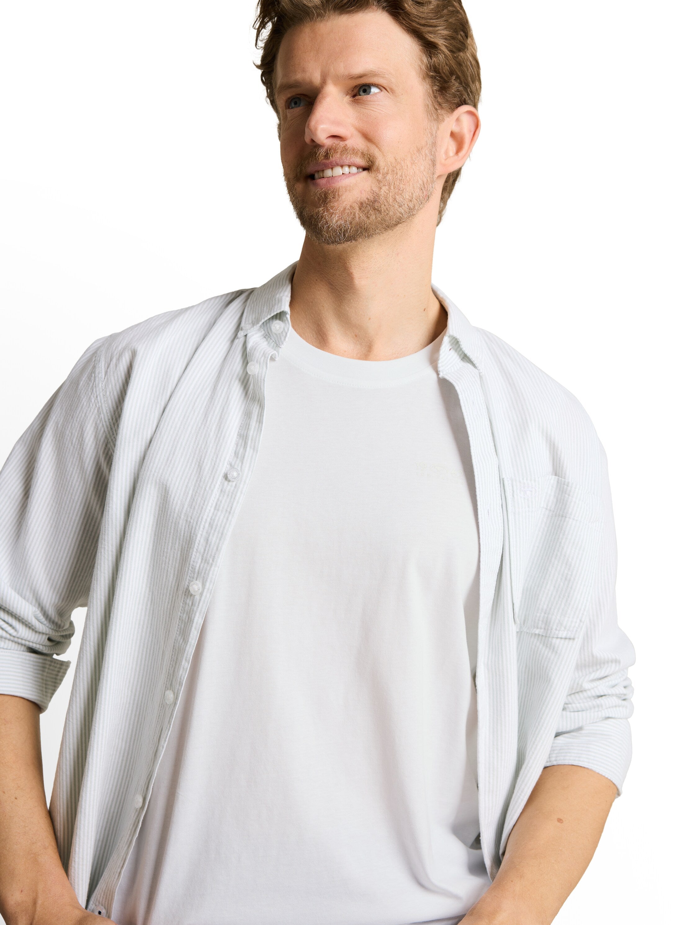Tom Tailor White Sleeveless Plain Top