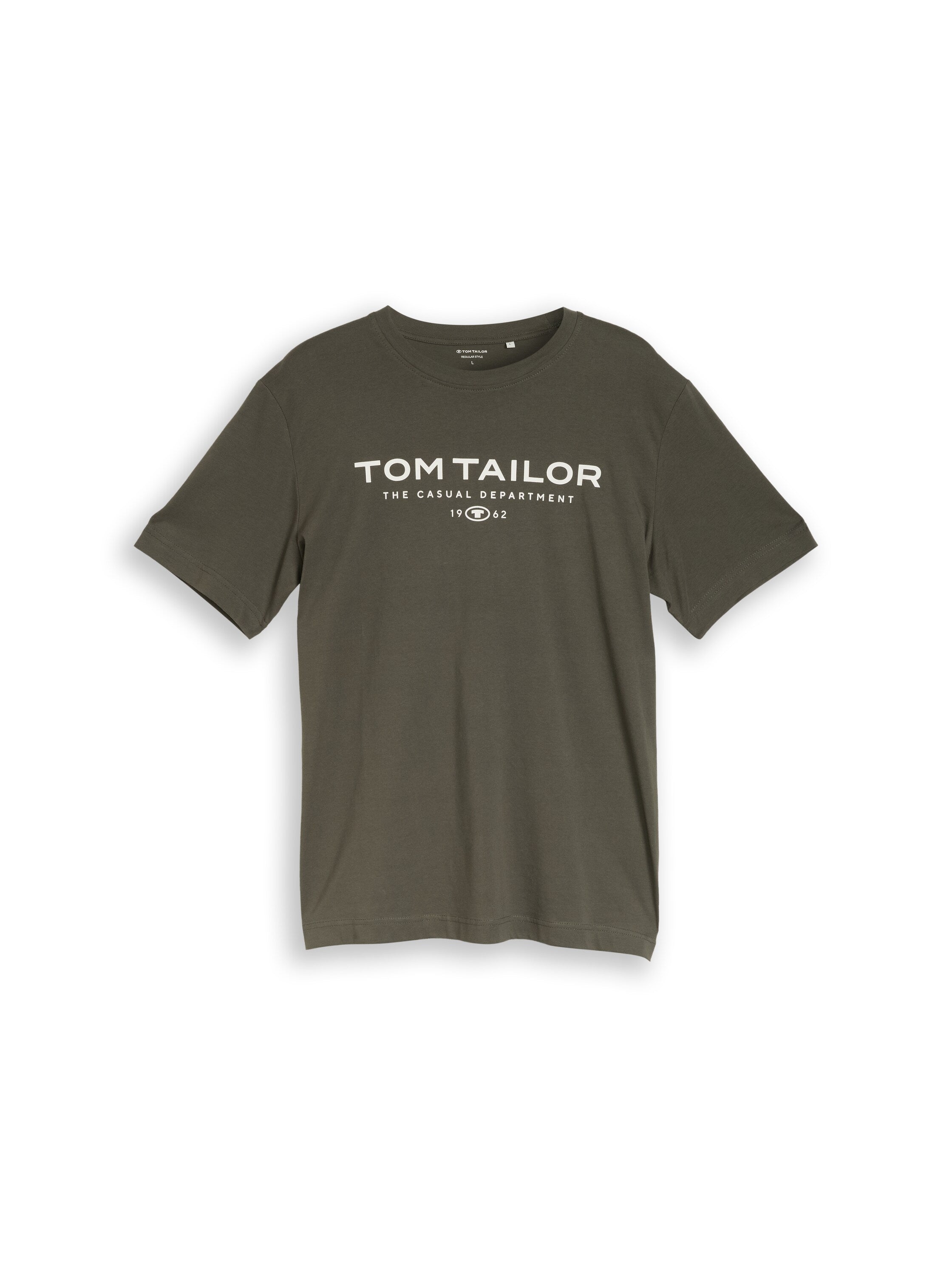 Tom Tailor Cotton Olive T-shirt with logo print