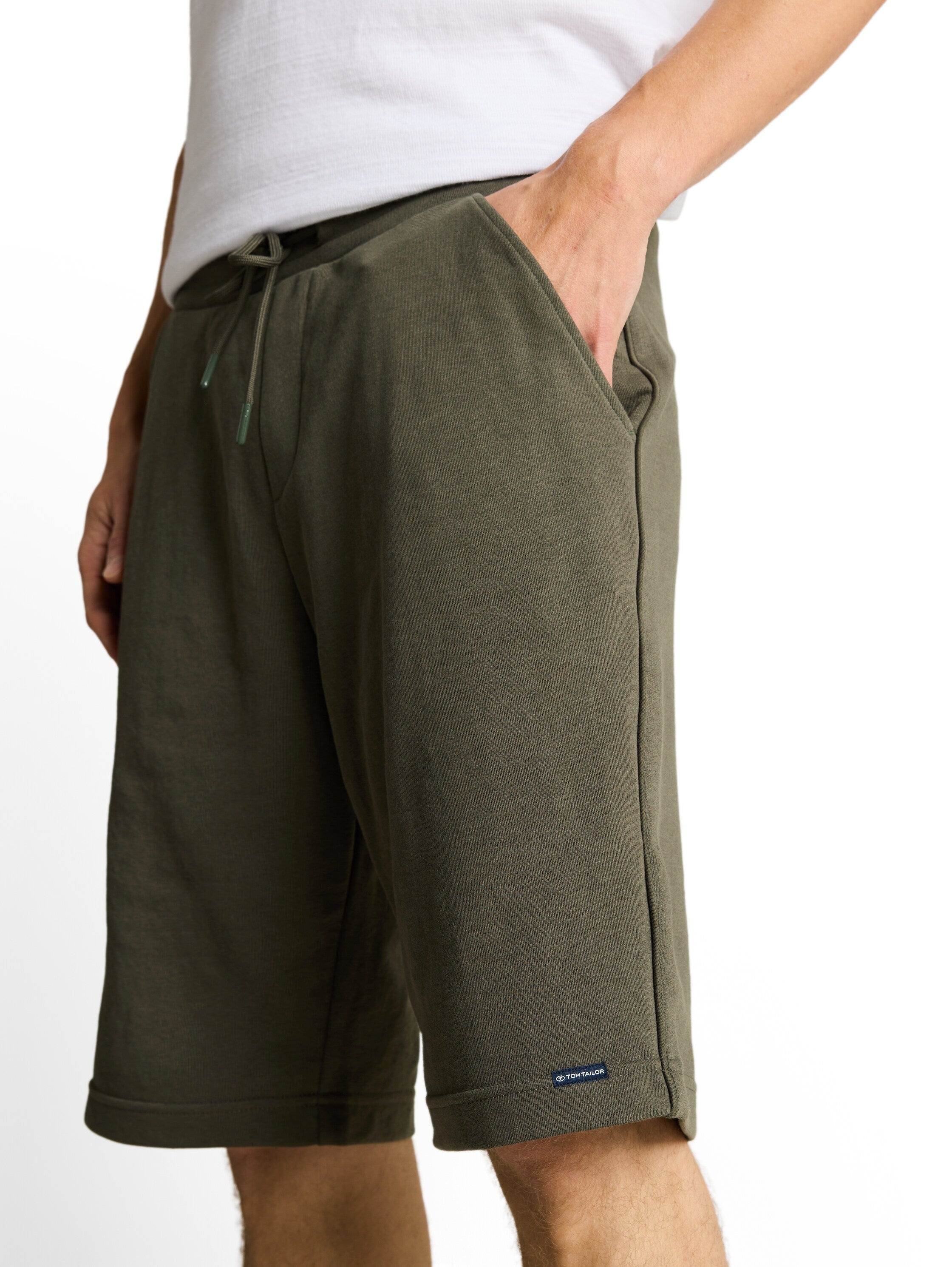 Tom Tailor Deep Green Basic Sweat Shorts