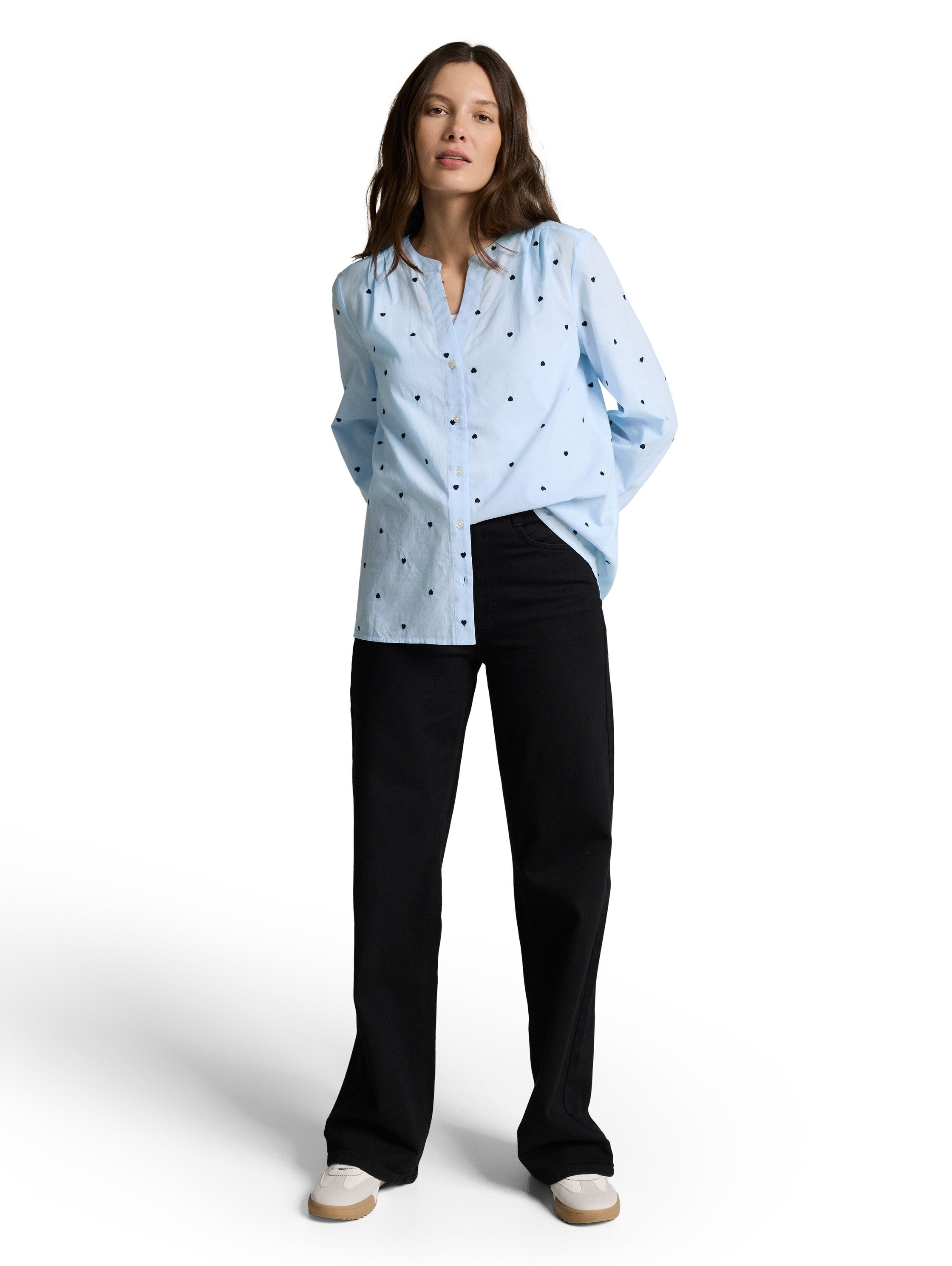 Tom Tailor Buttoned Blue Blouse